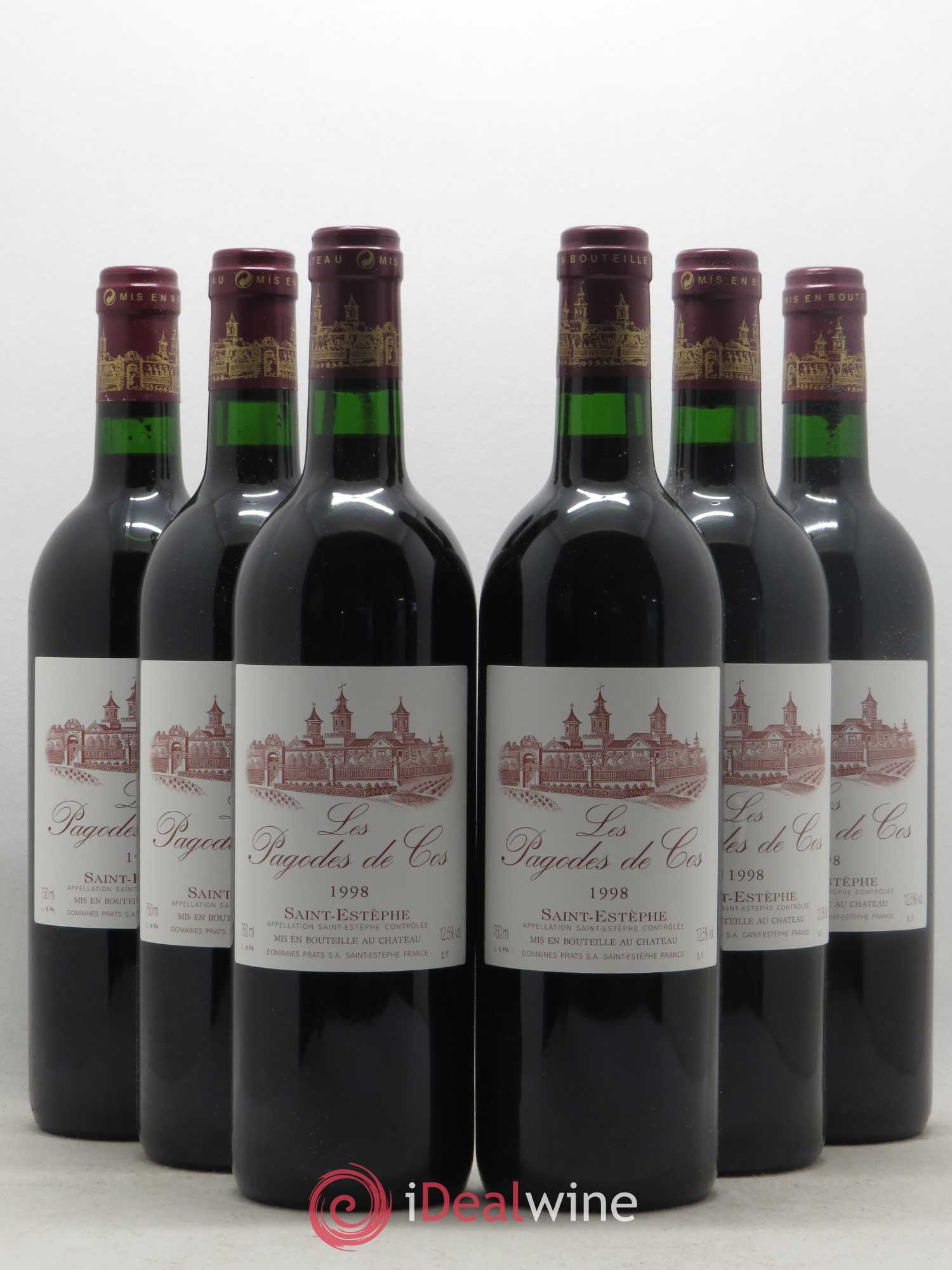 Les Pagodes de Cos Second Vin 1998 - Lot de 6 bouteilles - 0