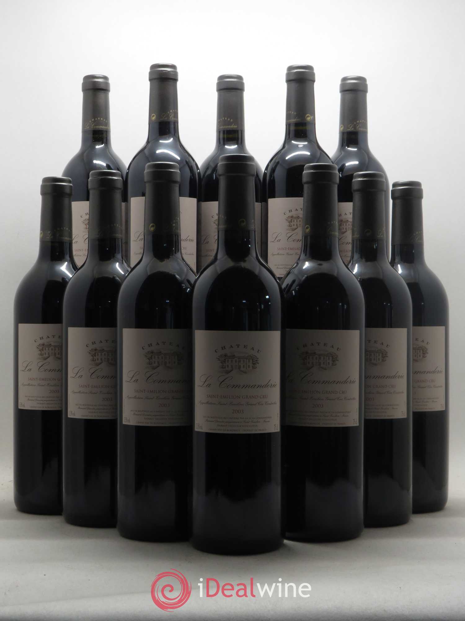 Château la Commanderie Grand Cru Classé 2003 - Lot of 12 bottles - 0