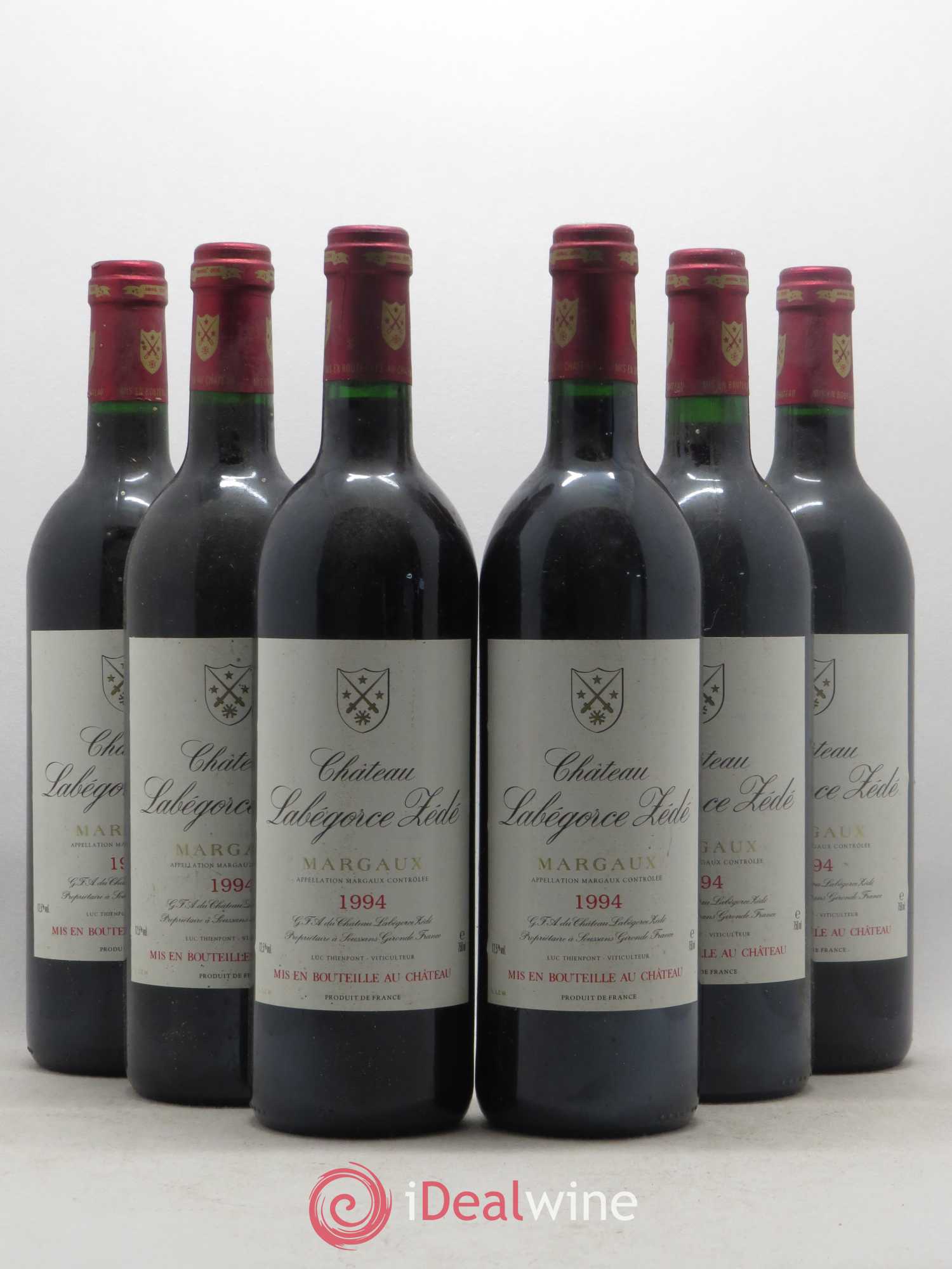 Château Labegorce Zédé Cru Bourgeois 1994 - Lot de 6 bouteilles - 0