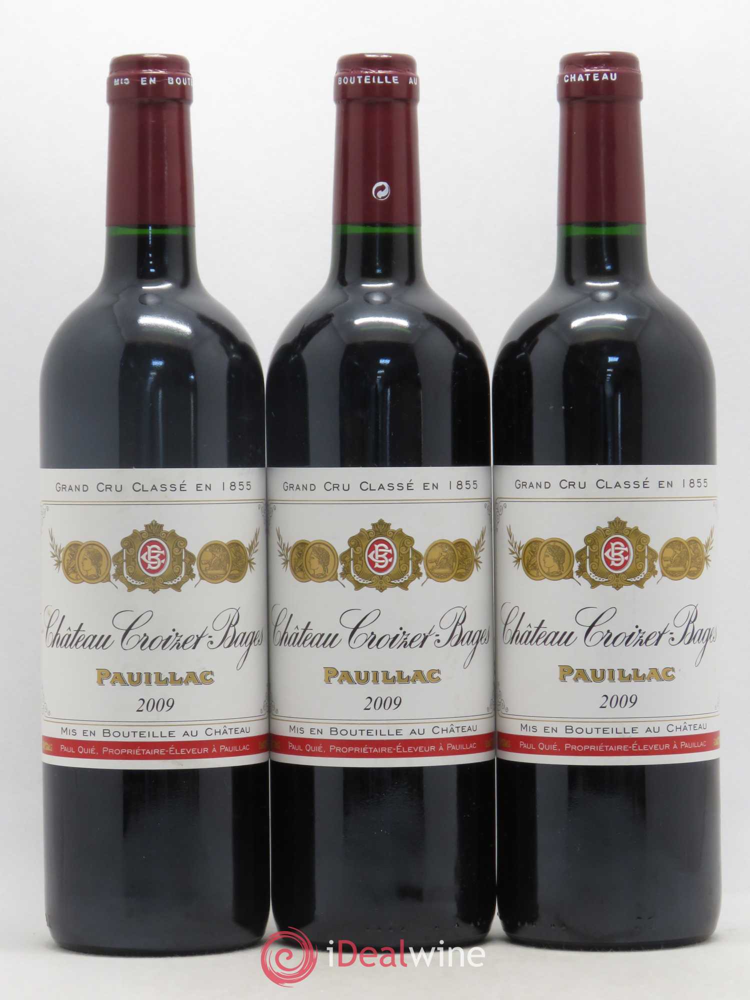 Château Croizet Bages 5ème Grand Cru Classé 2009 - Lot de 3 bouteilles - 0