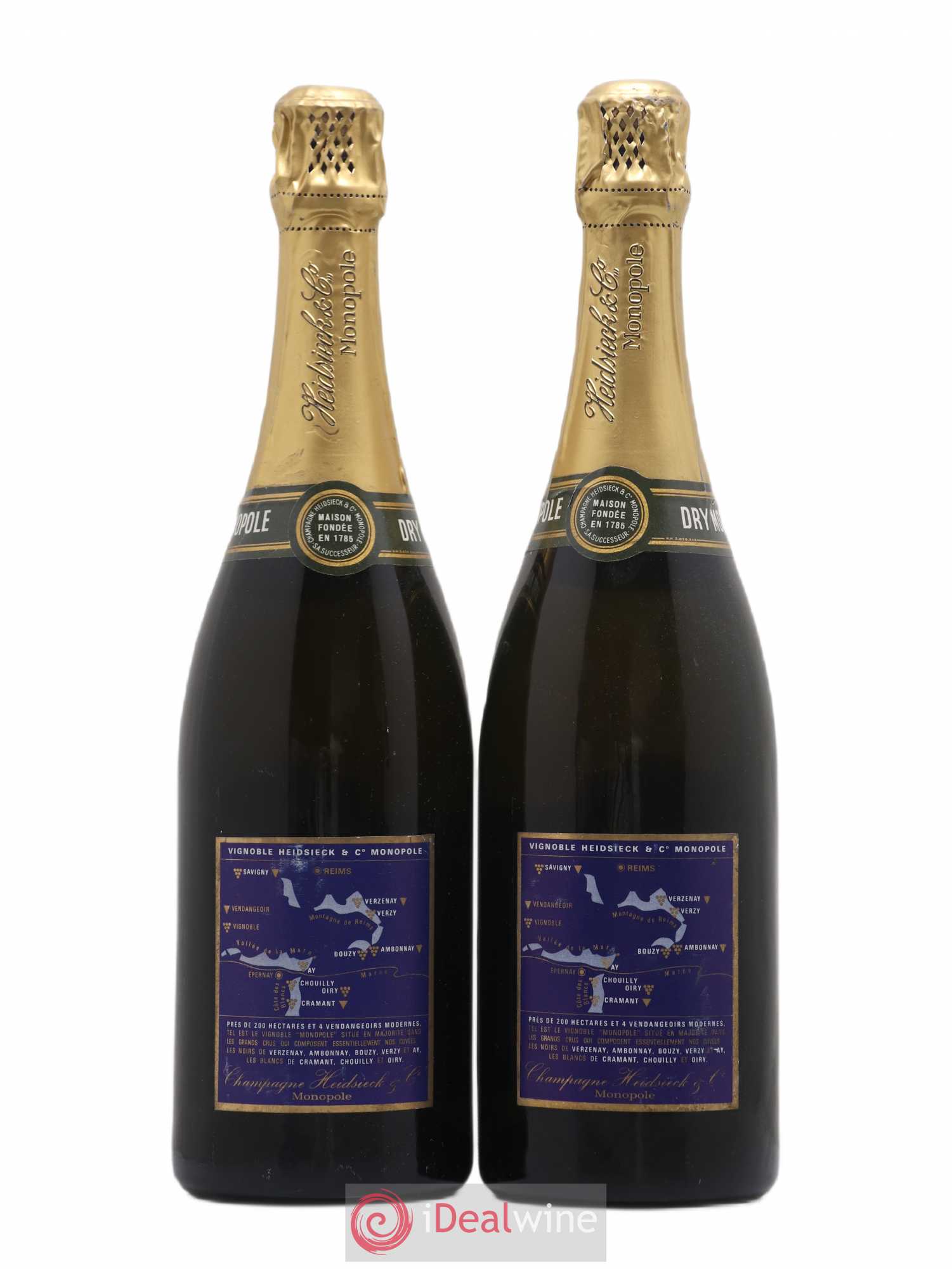 Champagne Dry Monopole Heidsieck & co 1964 - Lot de 2 bouteilles - 1