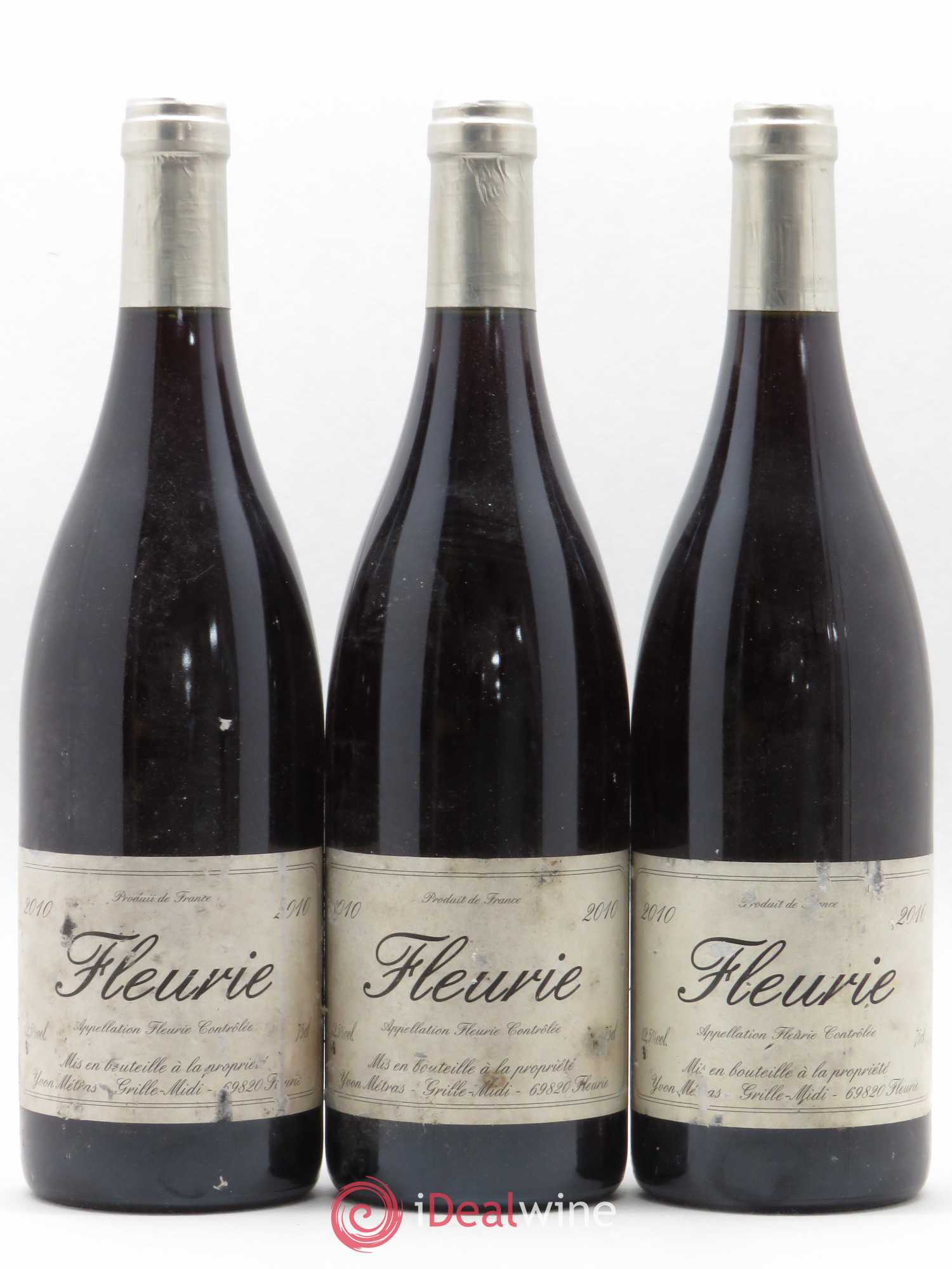 Fleurie Yvon Métras 2010 - Lot de 3 bouteilles - 0