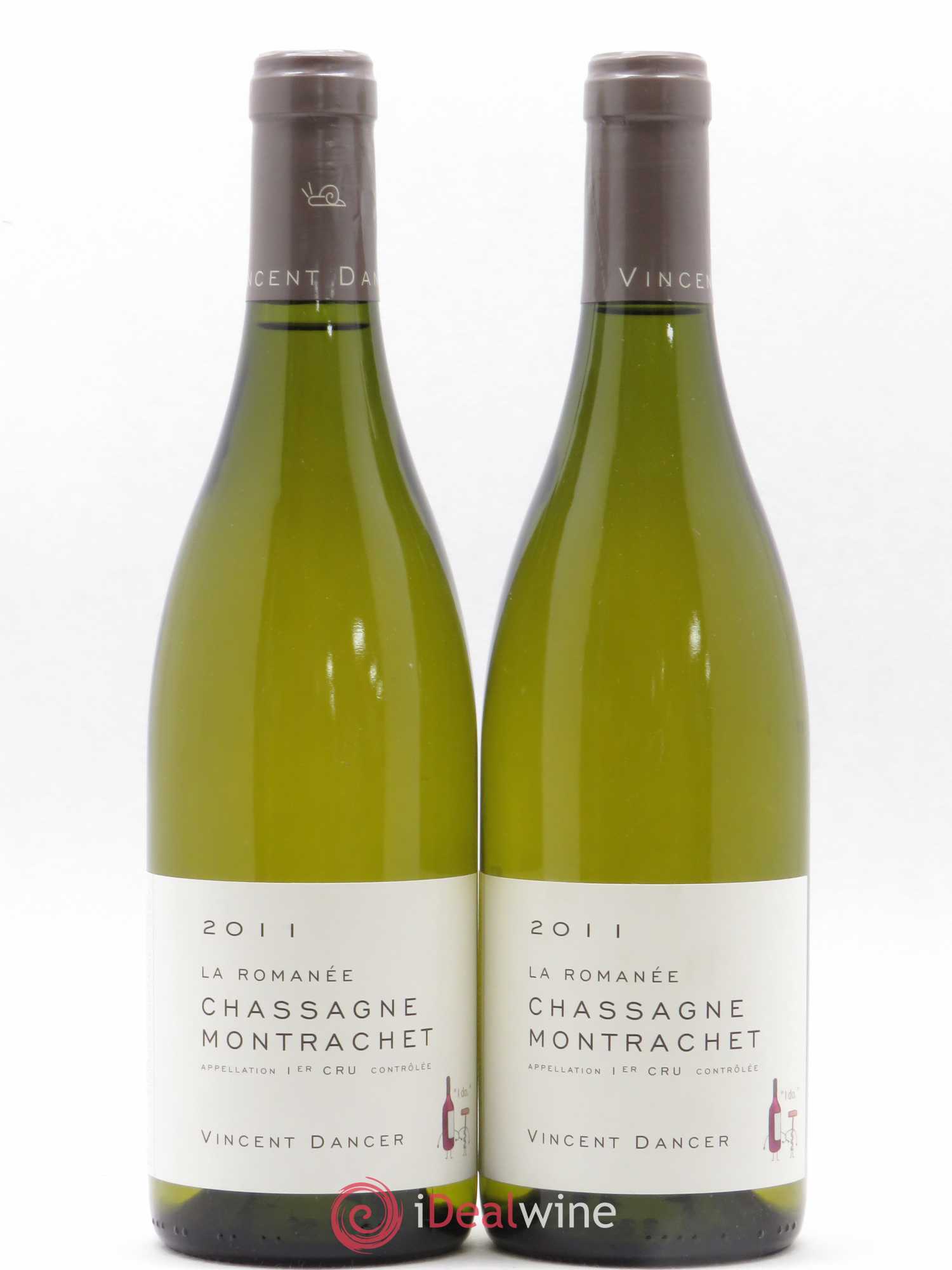 Chassagne-Montrachet 1er Cru La Romanée Vincent Dancer 2011 - Lot de 2 bouteilles - 0