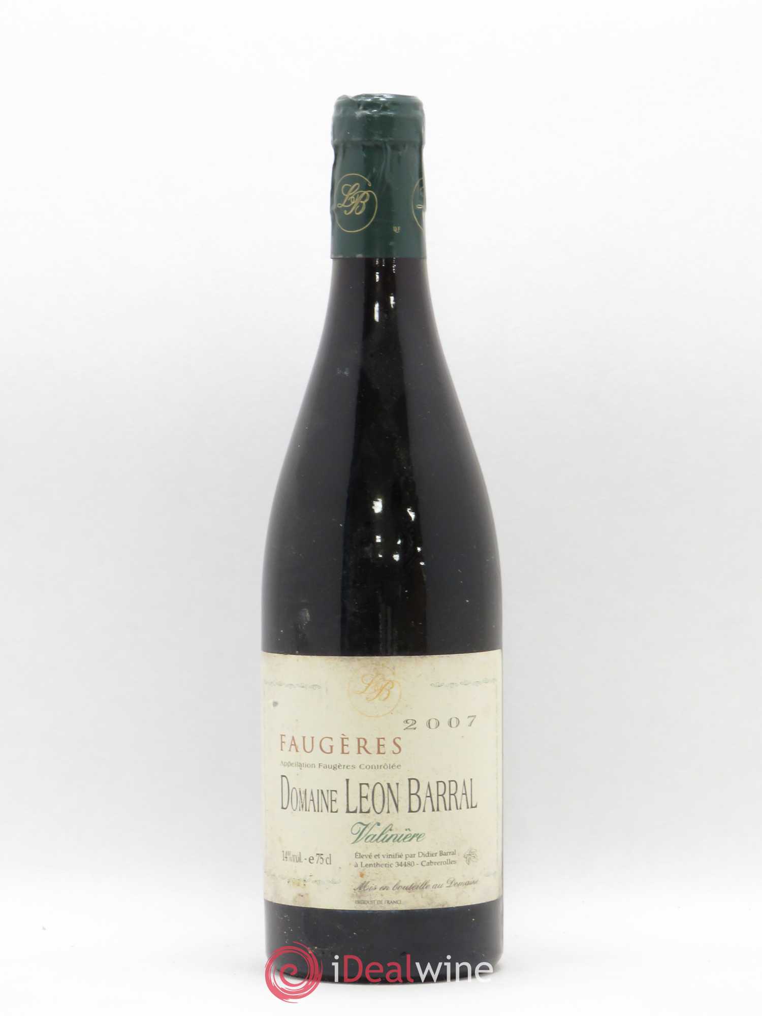 Faugères Valinière Domaine Léon Barral 2007 - Lot de 1 bouteille - 0