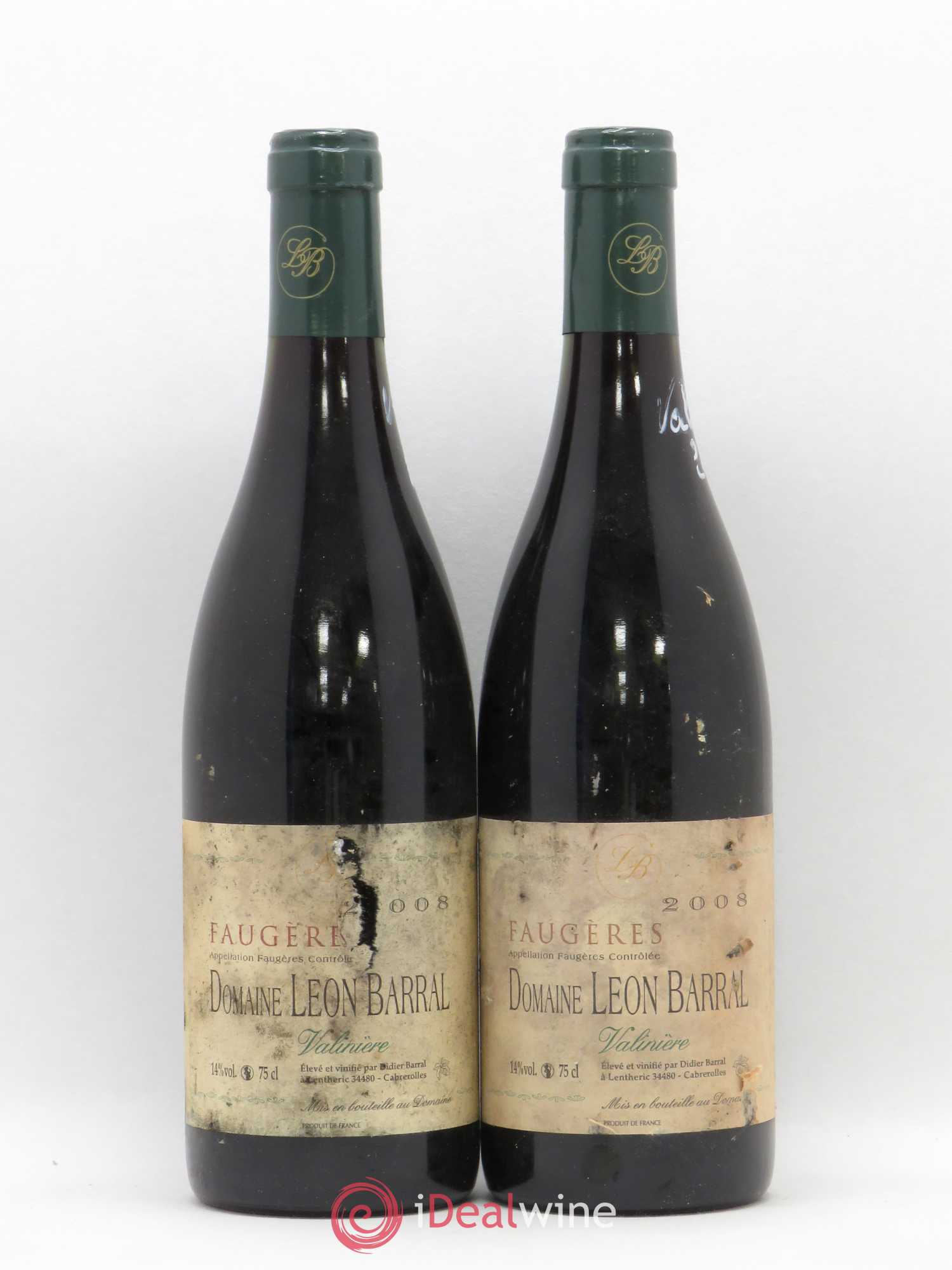 Faugères Valinière Domaine Léon Barral 2008 - Lot de 2 bouteilles - 0