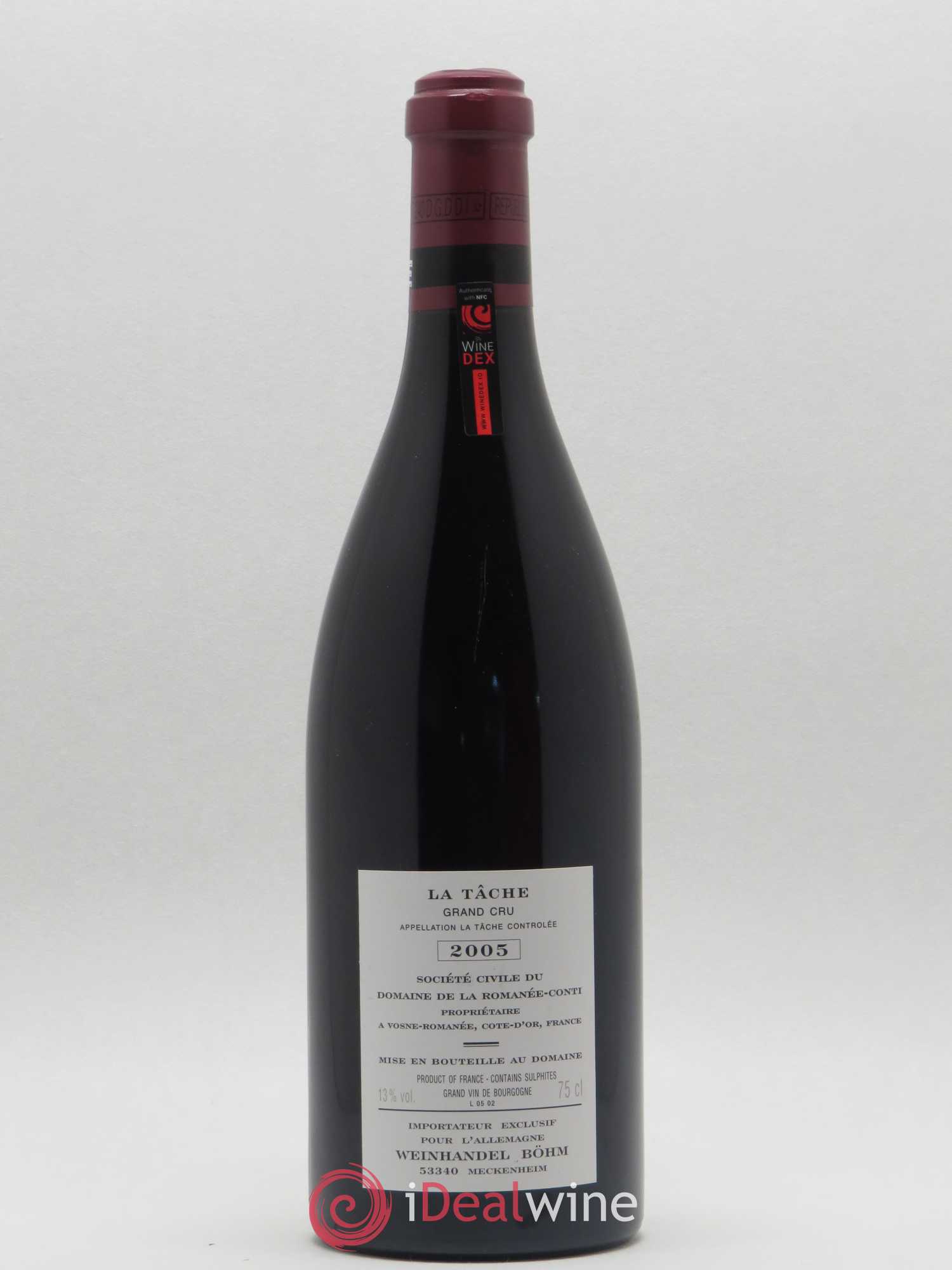 La Tâche Grand Cru Domaine de la Romanée-Conti 2005 - Lot de 1 bouteille - 1