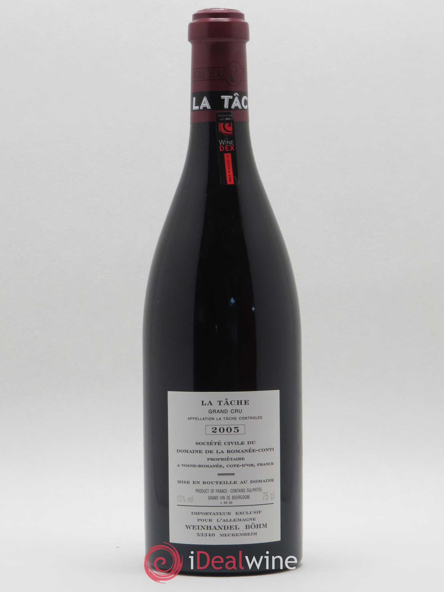 La Tâche Grand Cru Domaine de la Romanée-Conti 2005 - Lot de 1 bouteille - 1