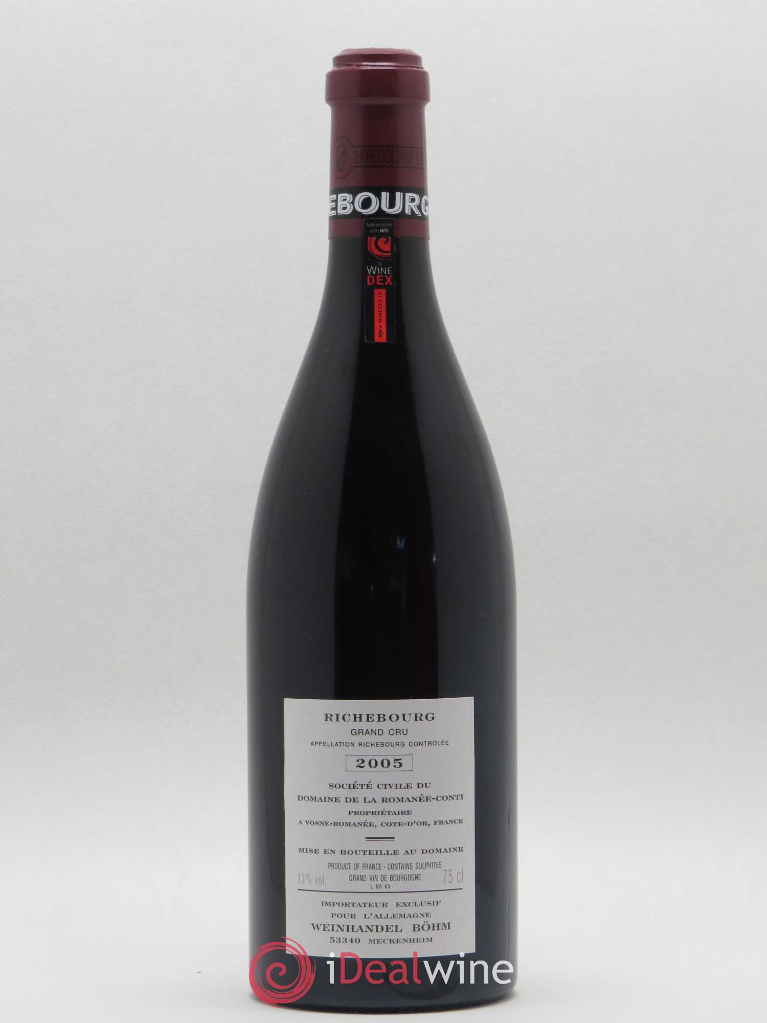 Richebourg Grand Cru Domaine de la Romanée-Conti 2005 - Lot de 1 bouteille - 1
