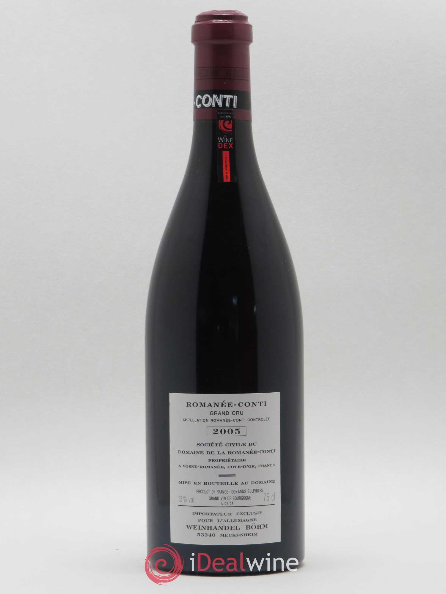 Romanée-Conti Grand Cru Domaine de la Romanée-Conti 2005 - Lot de 1 bouteille - 1