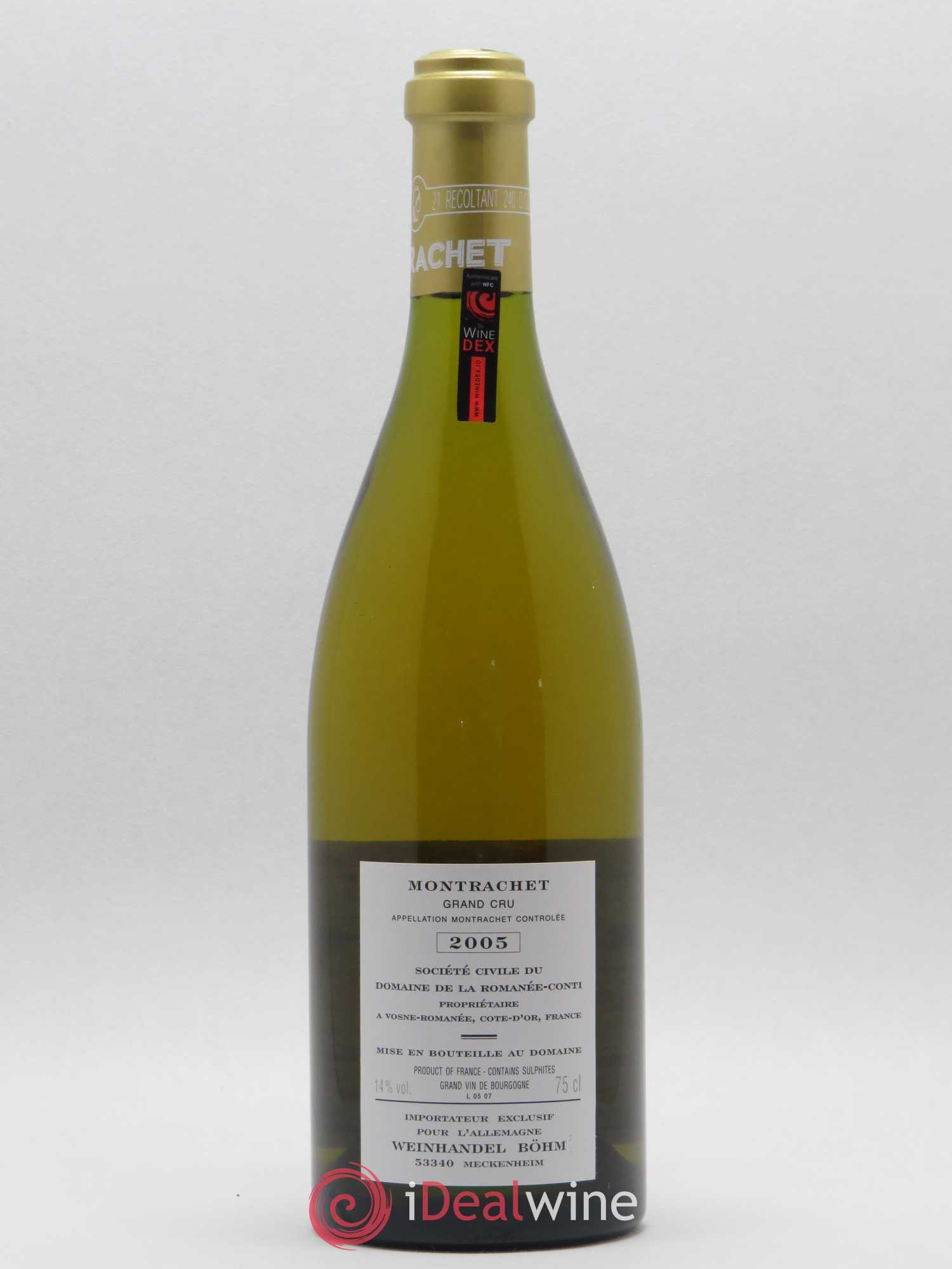 Montrachet Grand Cru Domaine de la Romanée-Conti 2005 - Lot de 1 bouteille - 1