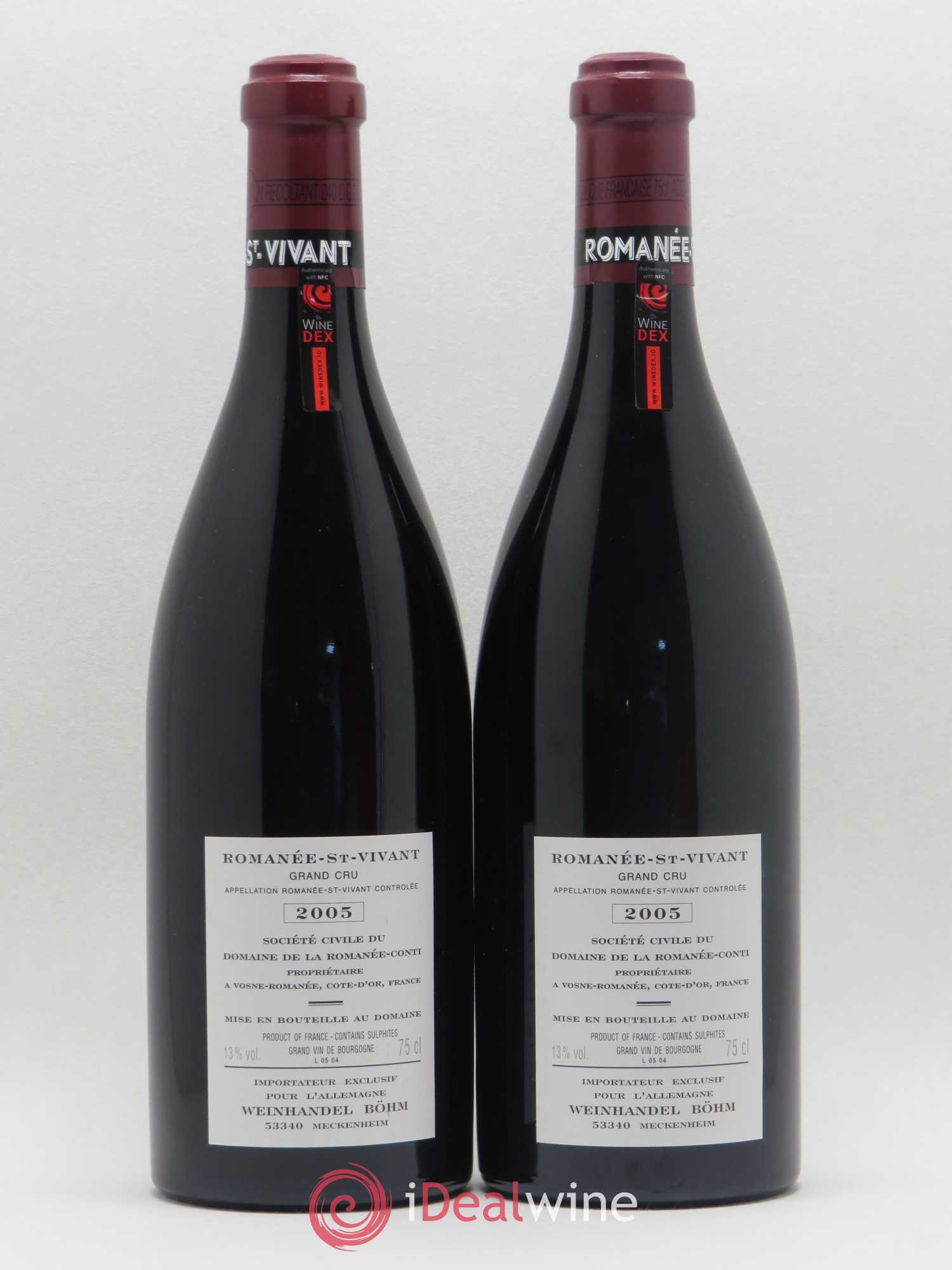 Romanée-Saint-Vivant Grand Cru Domaine de la Romanée-Conti 2005 - Lot de 2 bouteilles - 1