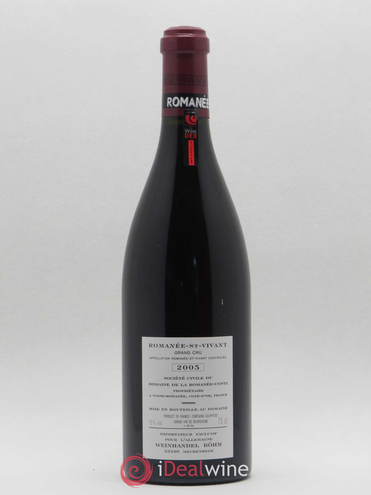 Romanée-Saint-Vivant Grand Cru Domaine de la Romanée-Conti 2005 - Lot de 1 bouteille - 1