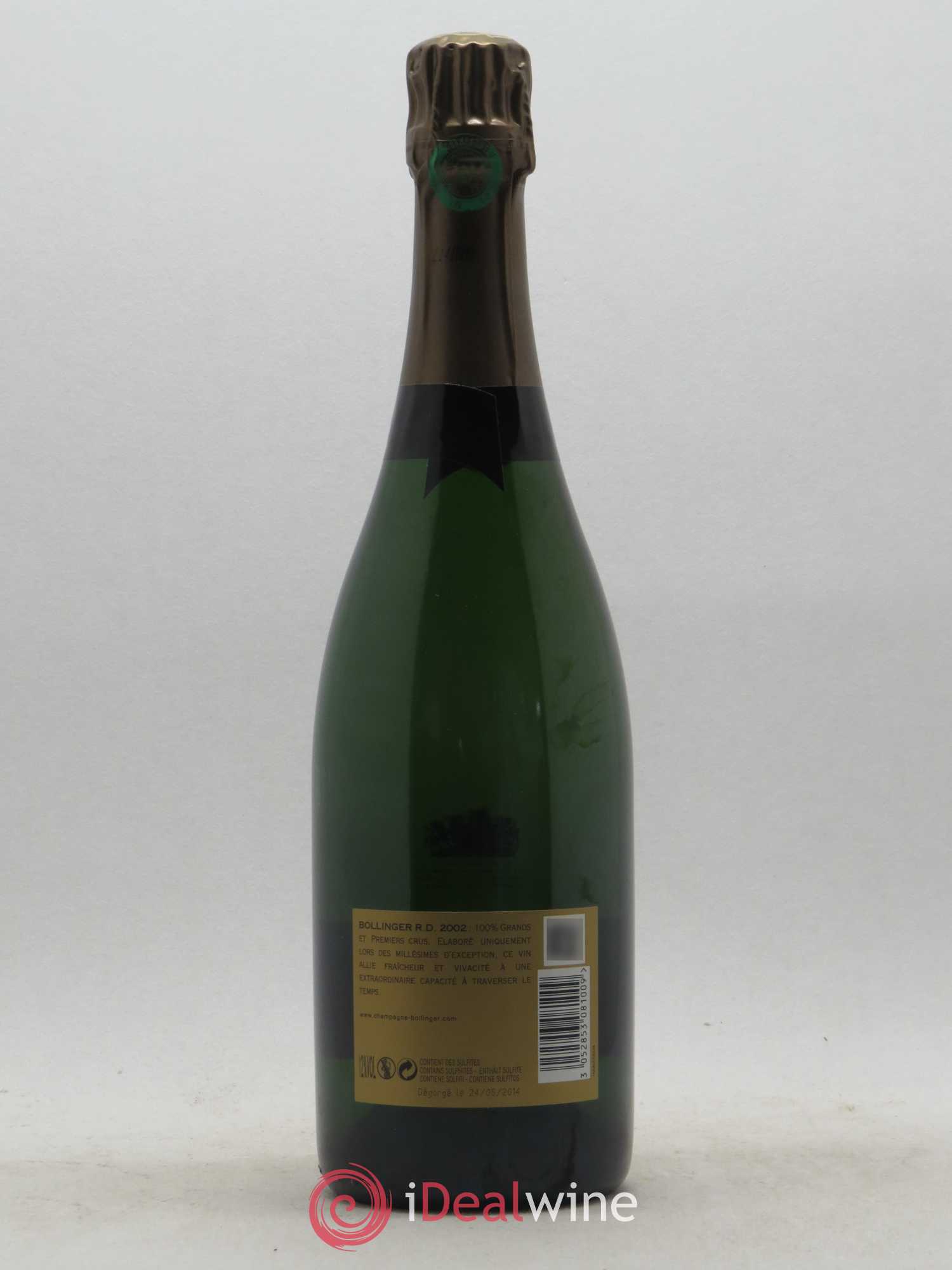 R.D. Extra-Brut Bollinger 2002 - Lot de 1 bouteille - 1