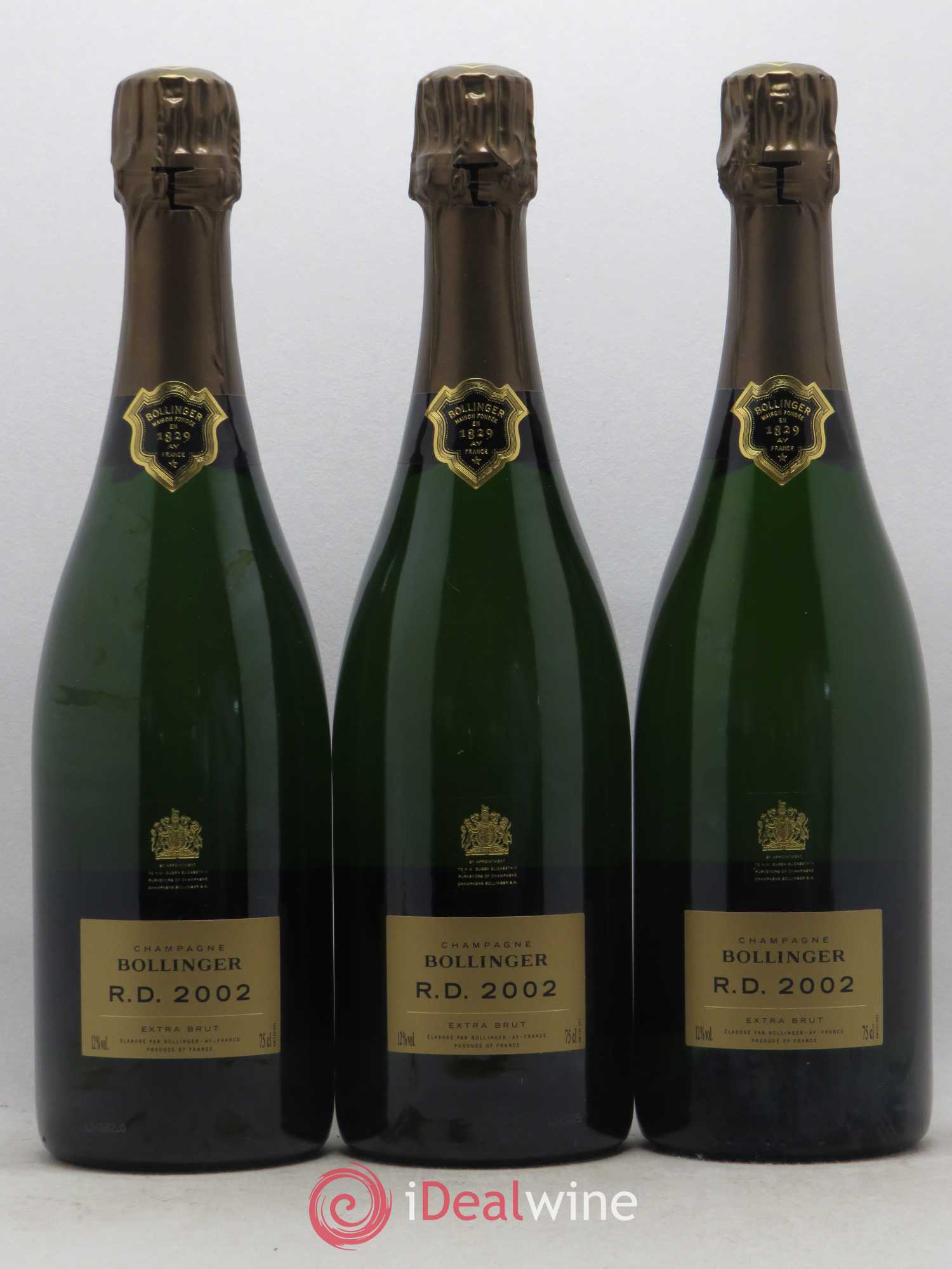 R.D. Extra-Brut Bollinger 2002 - Lot de 3 bouteilles - 0