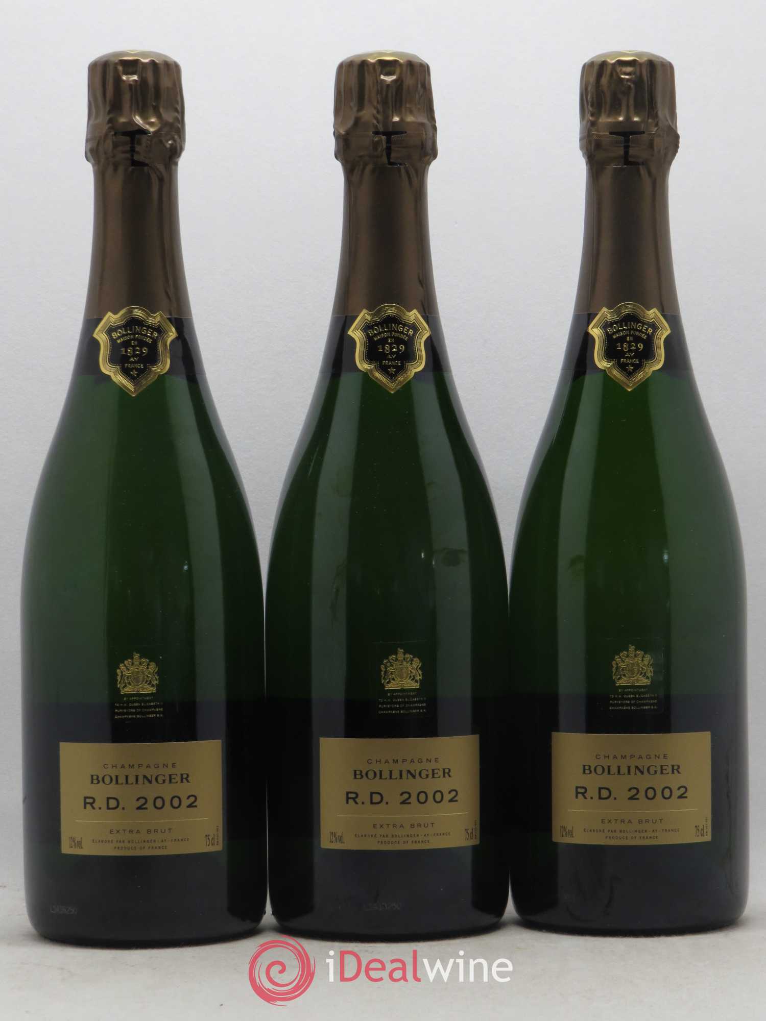 R.D. Extra-Brut Bollinger 2002 - Lot de 3 bouteilles - 0
