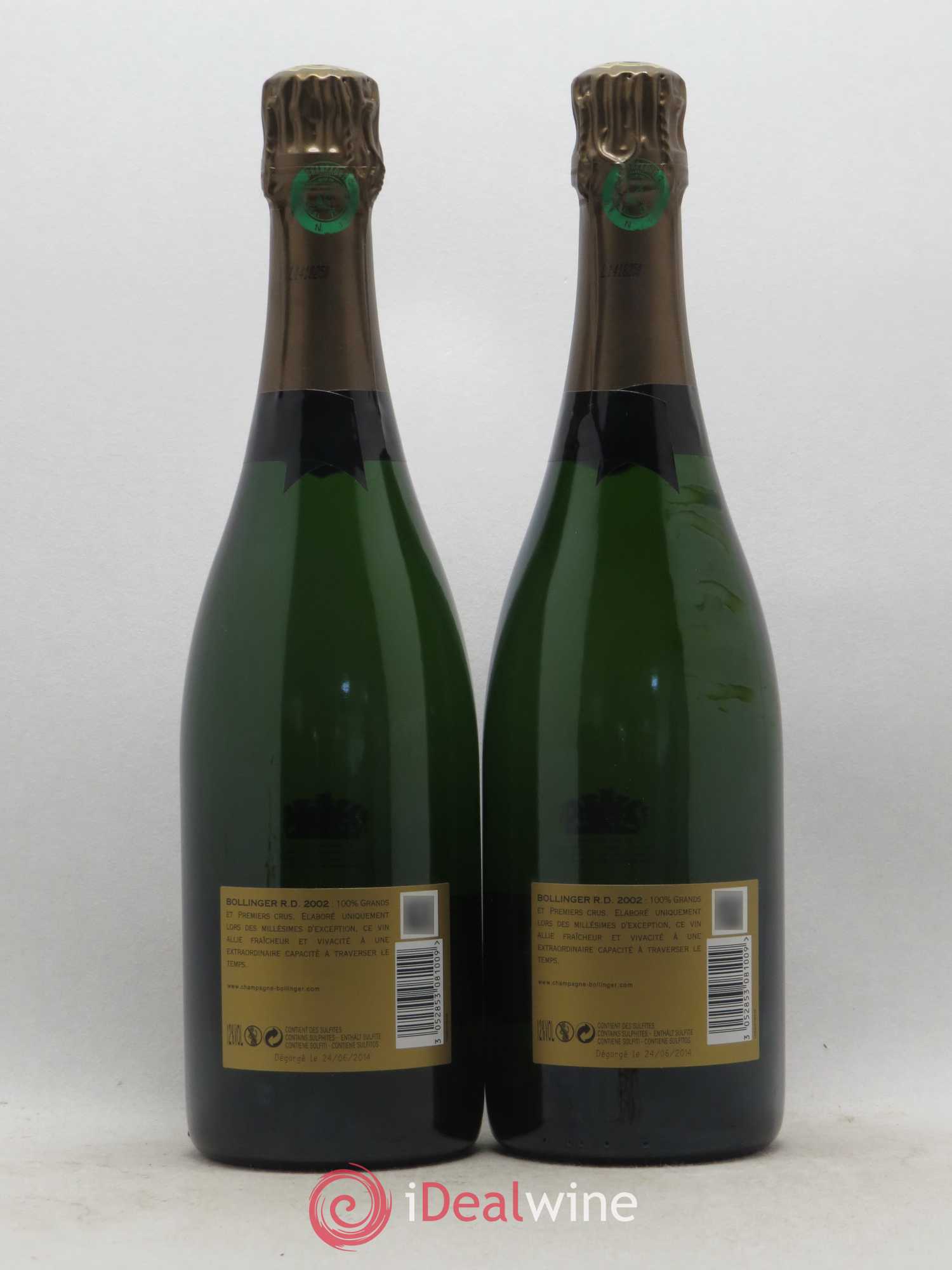 R.D. Extra-Brut Bollinger 2002 - Lot de 2 bouteilles - 1