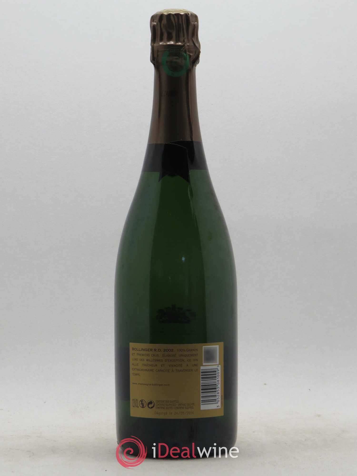R.D. Extra-Brut Bollinger 2002 - Lot de 1 bouteille - 1