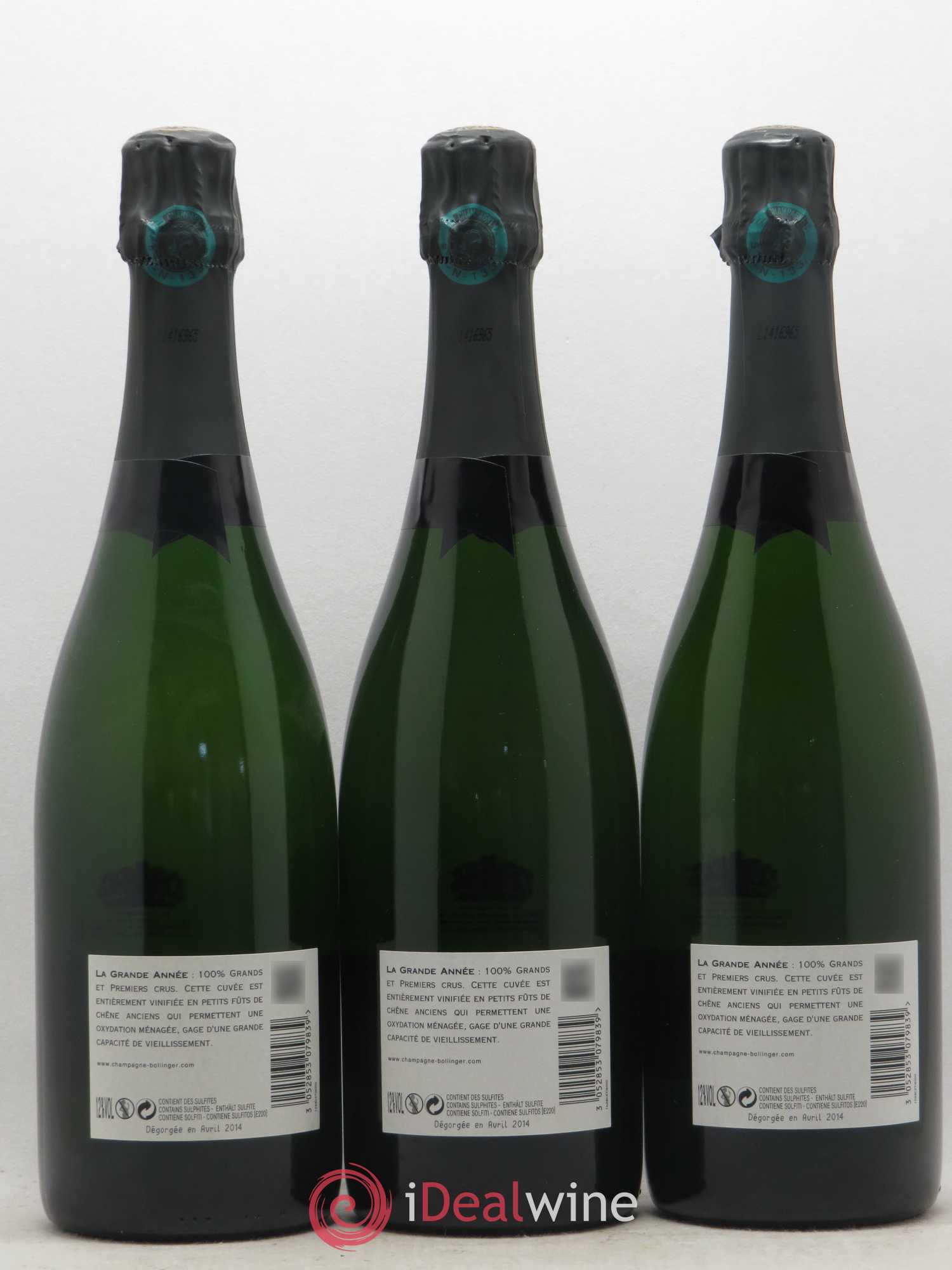 La Grande Année Brut Bollinger 2004 - Lot de 3 bouteilles - 1