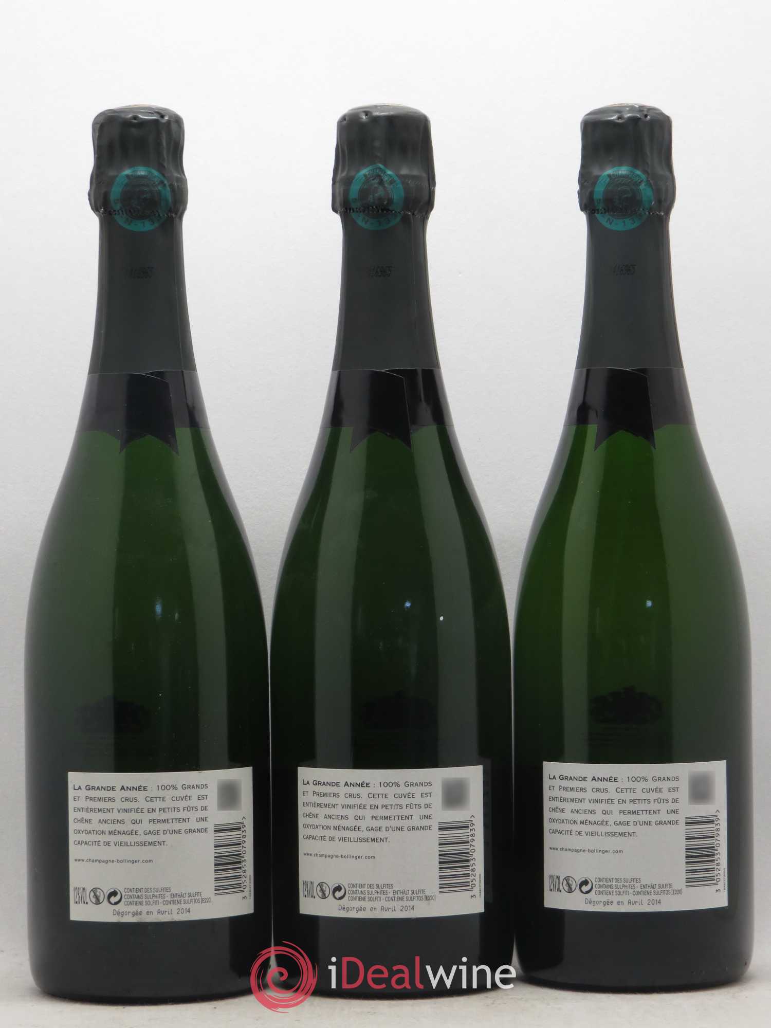 La Grande Année Brut Bollinger 2004 - Lot de 3 bouteilles - 1