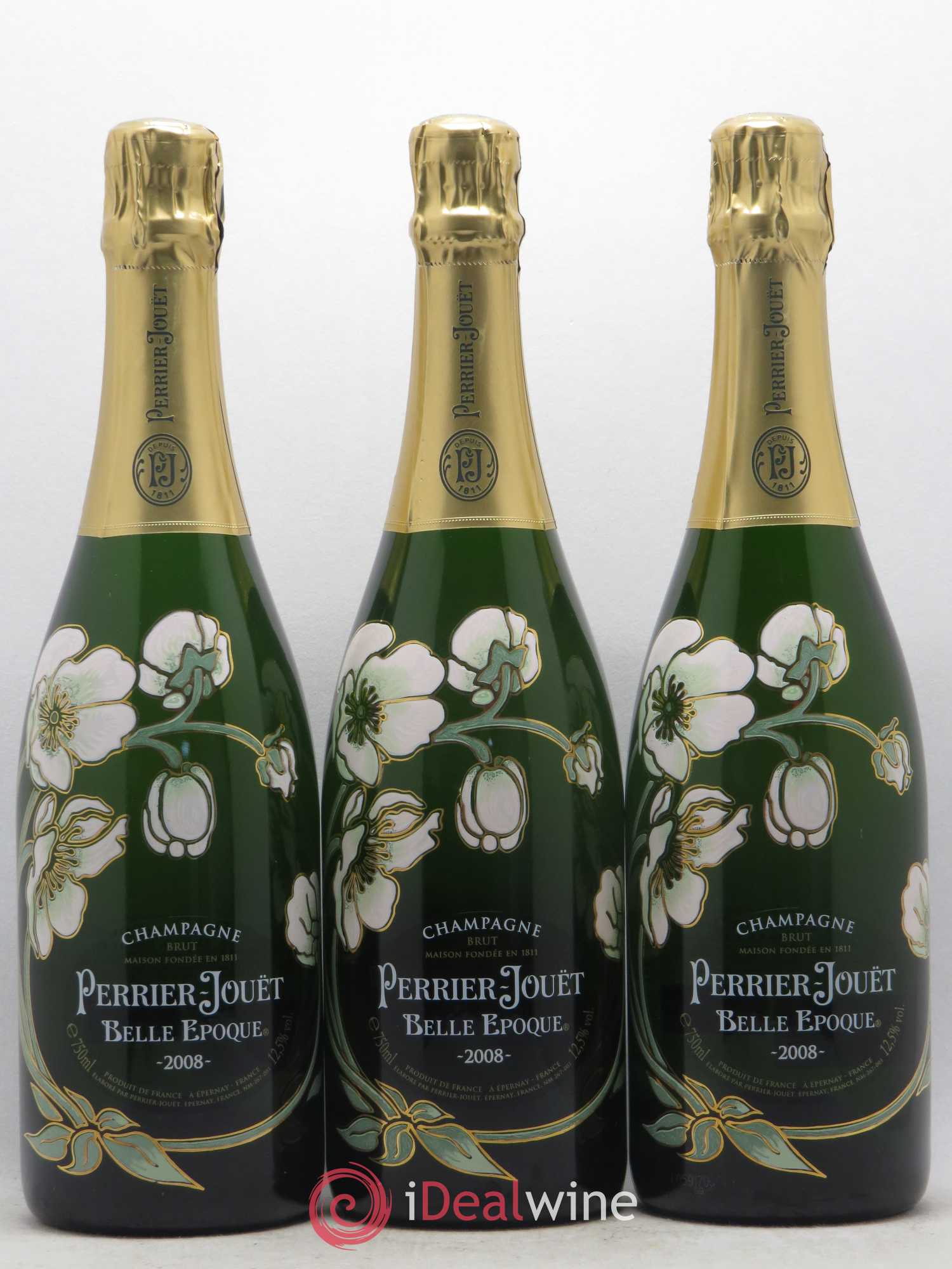 Cuvée Belle Epoque Brut Perrier-Jouët 2008 - Lot de 3 bouteilles - 0