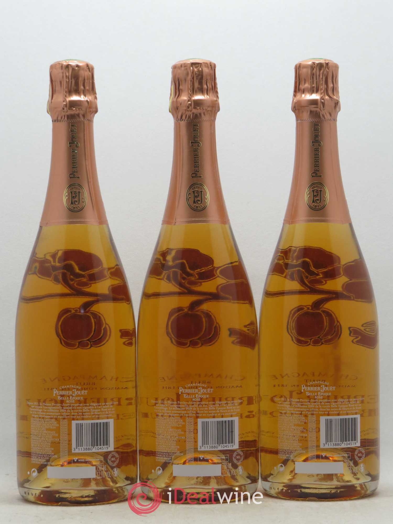 Cuvée Belle Epoque Perrier-Jouët 2004 - Lot de 3 bouteilles - 1
