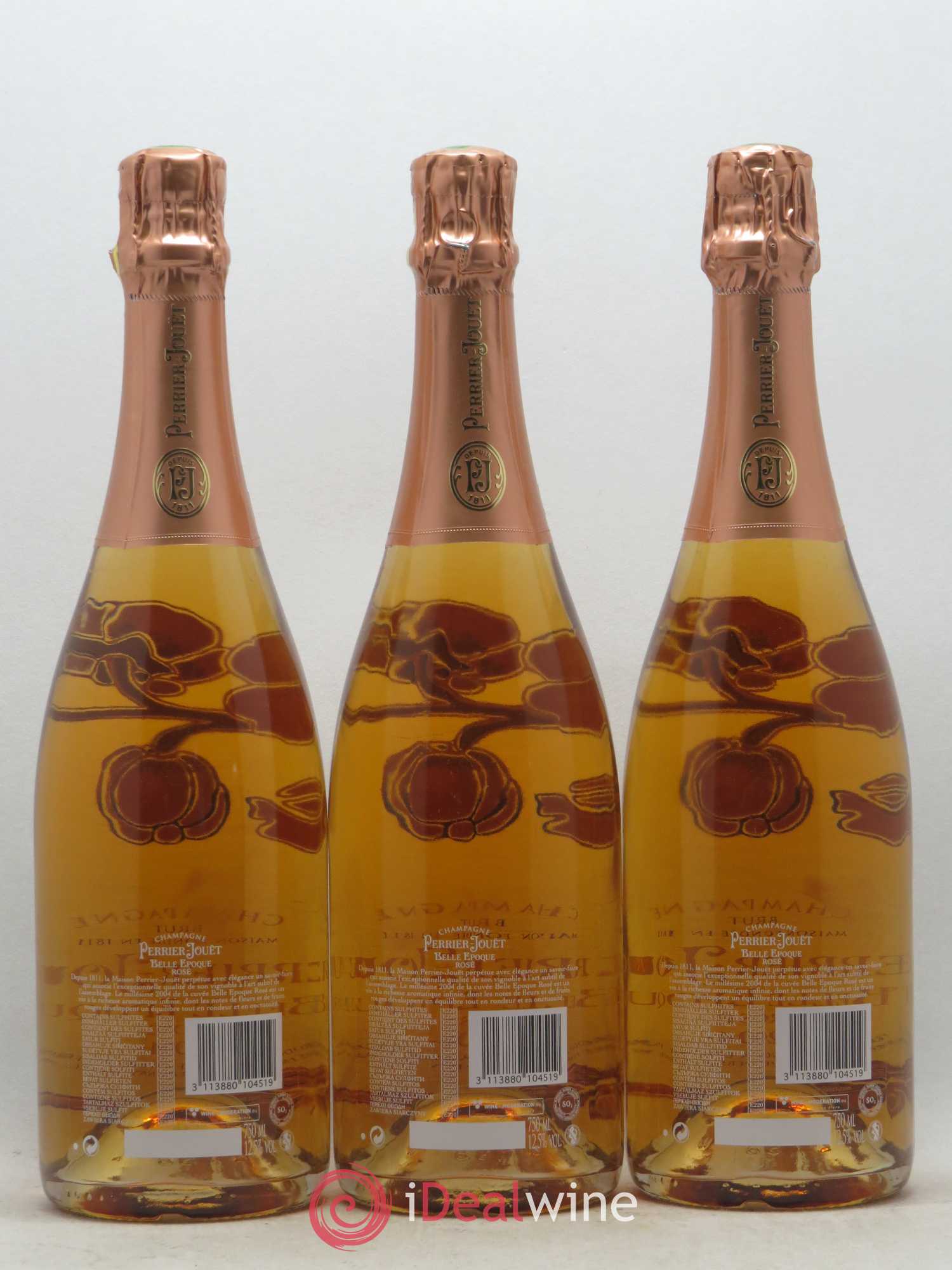 Cuvée Belle Epoque Perrier-Jouët 2004 - Lot de 3 bouteilles - 1