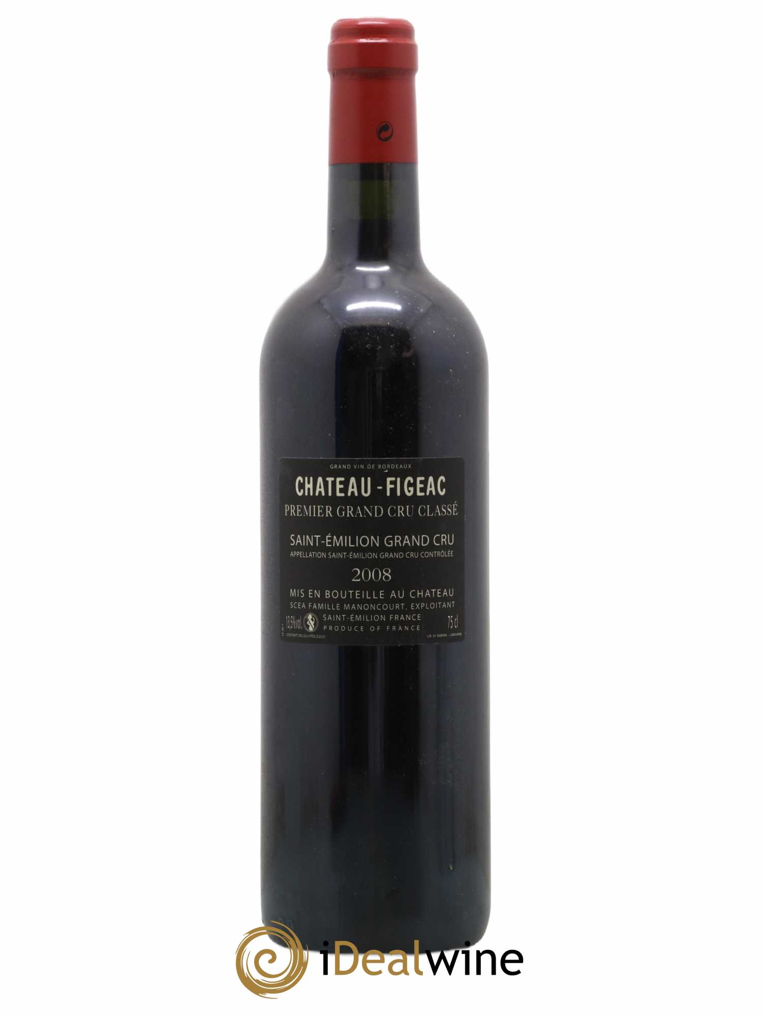 Château Figeac 1er Grand Cru Classé A 2008 - Lot de 1 bouteille - 1