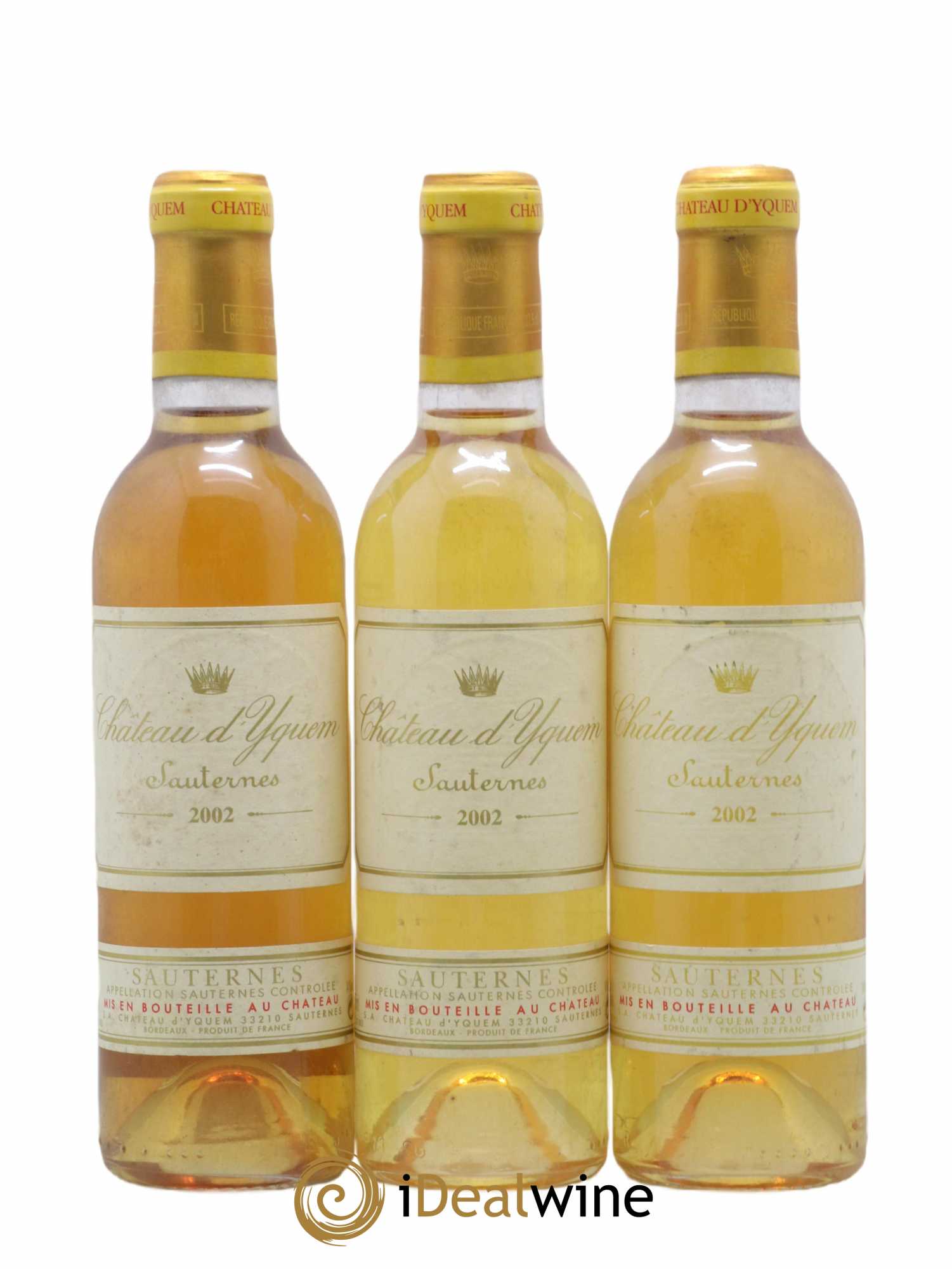 Château d' Yquem 1er Cru Classé Supérieur 2002 - Posten von 3 Demi-Flaschen - 0