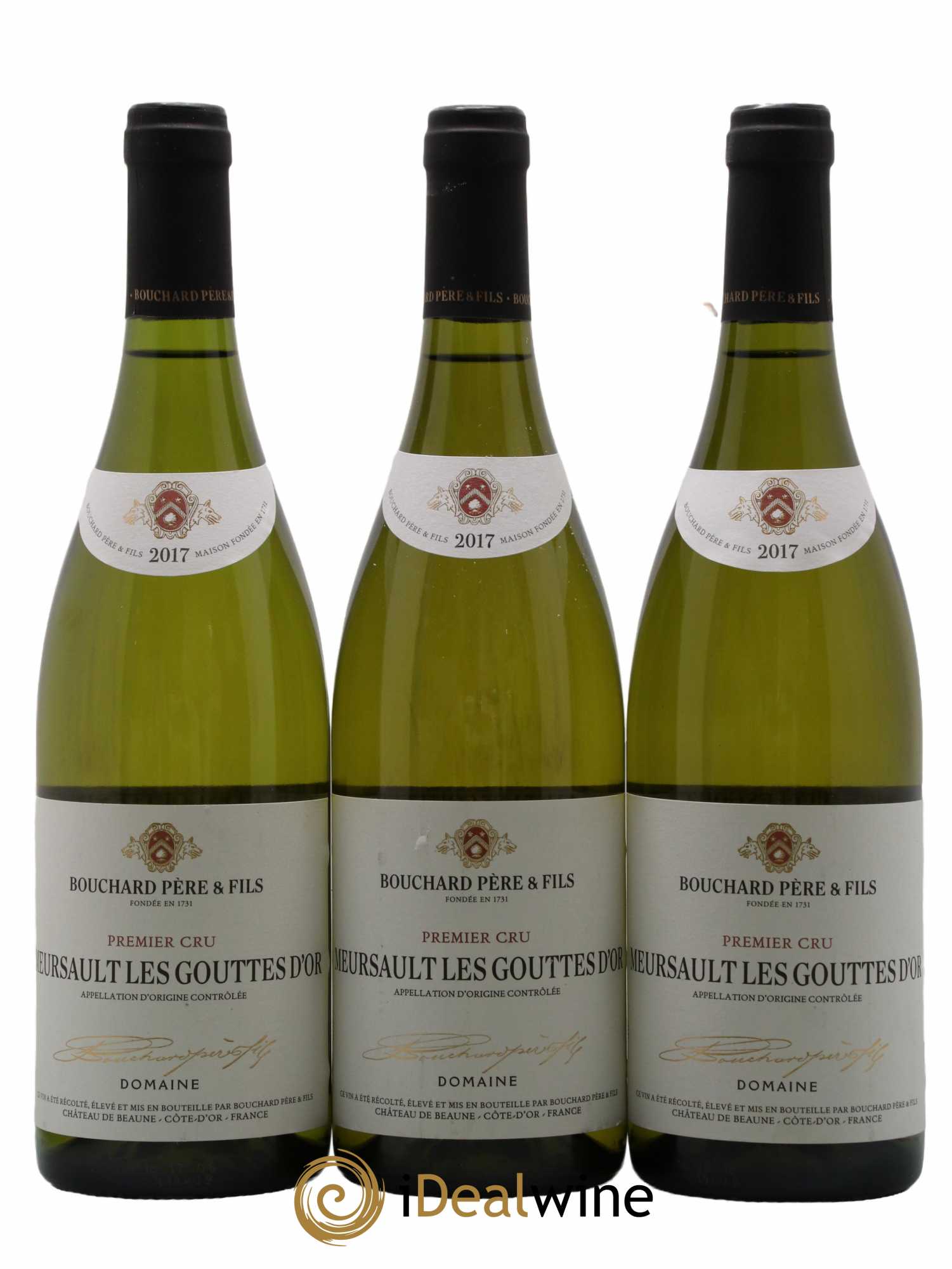 Meursault 1er Cru Les Gouttes d'Or Bouchard Père & Fils 2017 - Lot de 3 bouteilles - 0