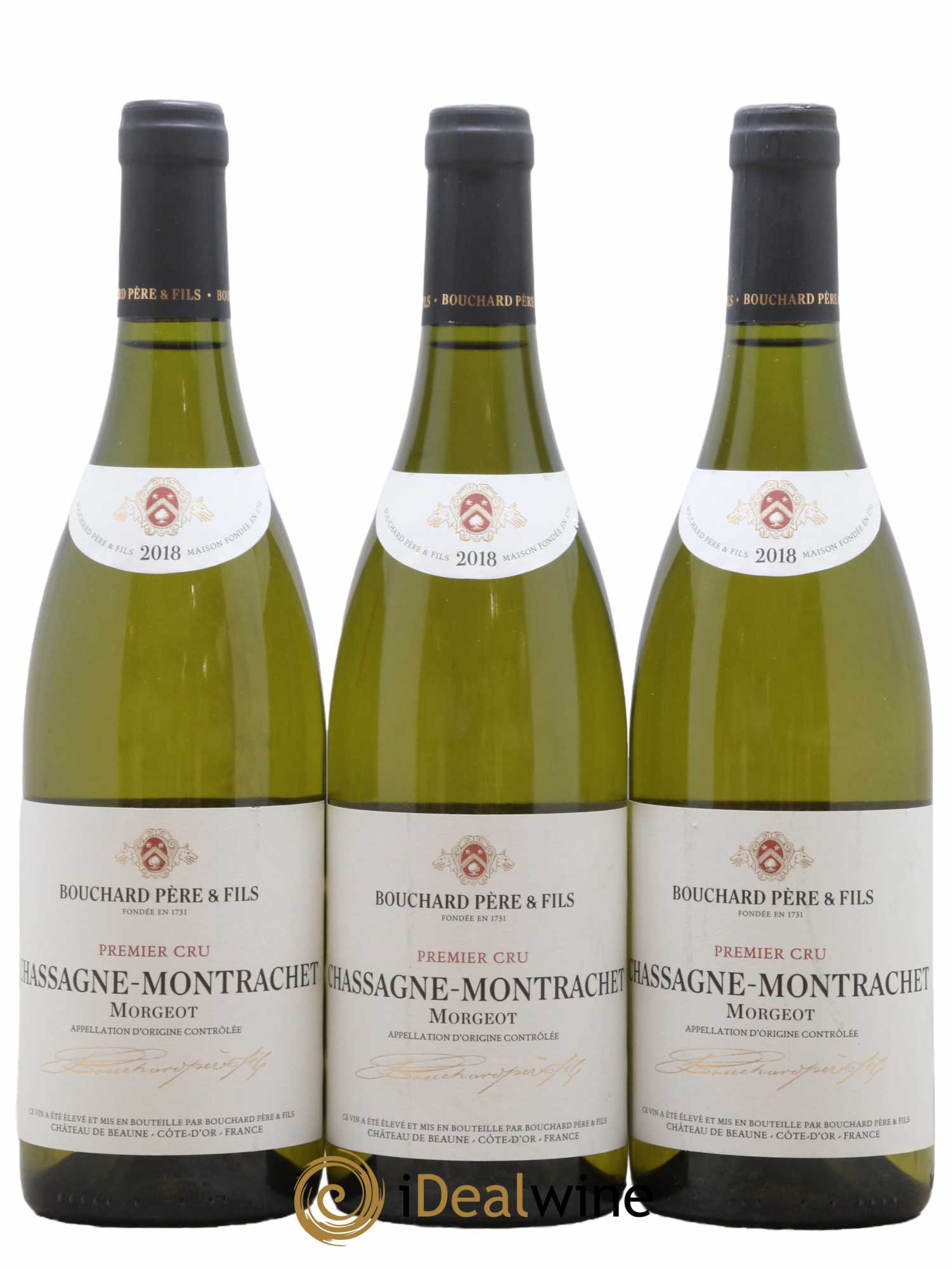 Chassagne-Montrachet 1er Cru Morgeot Maison Bouchard Père et Fils 2018 - Lot de 3 bouteilles - 0