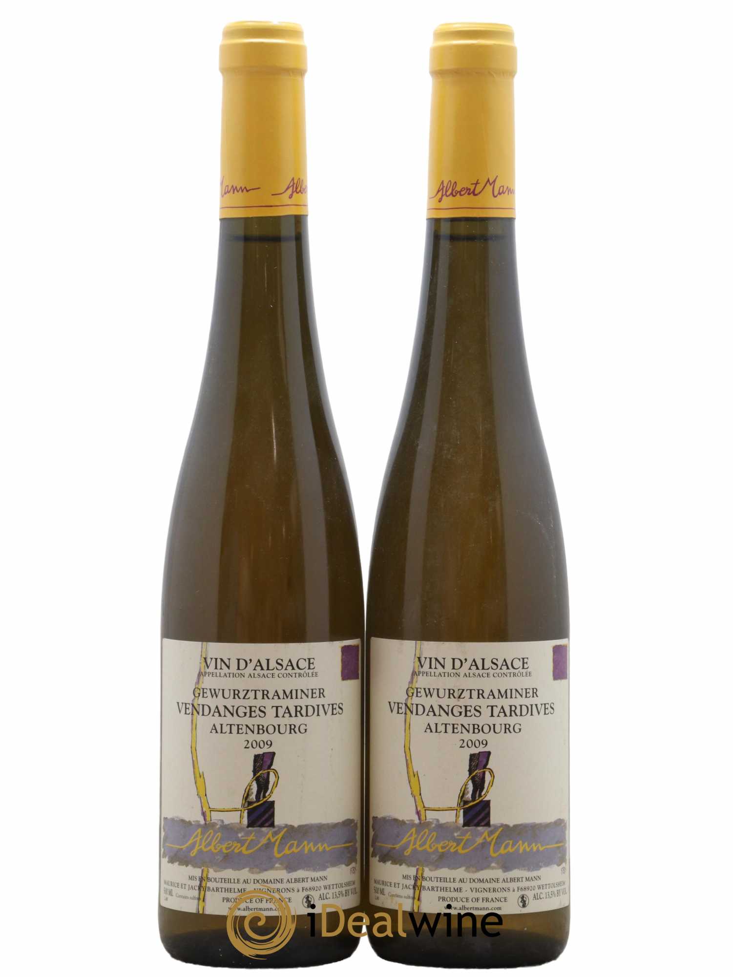 Alsace Gewurztraminer Vendanges Tardives Altenbourg Albert Mann 50cl 2009 - Lotto di 2 bottiglie - 0