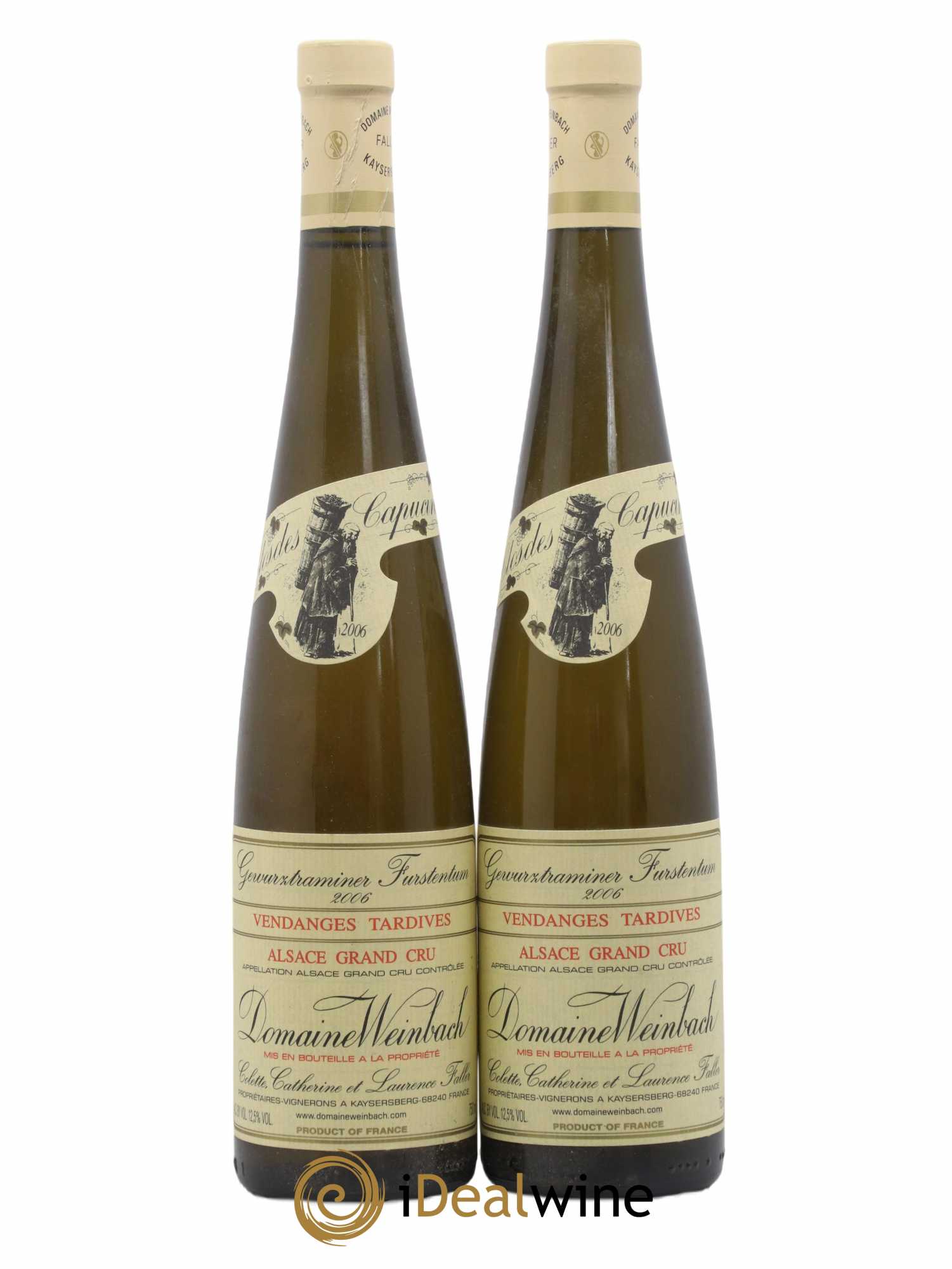 Alsace Gewurztraminer Grand Cru Furstentum Vendanges Tardives Weinbach (Domaine) 2006 - Lotto di 2 bottiglie - 0