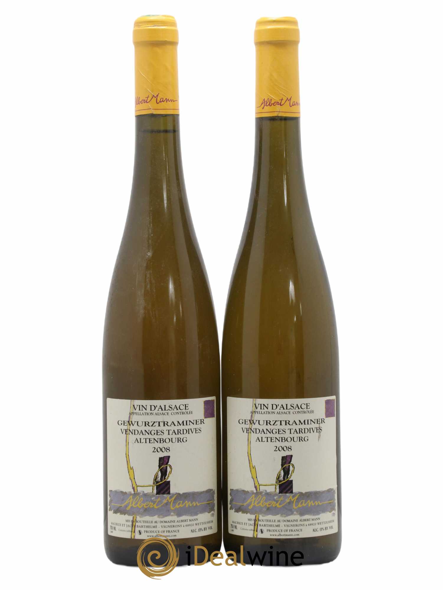Alsace Gewurztraminer Vendanges Tardives Altenbourg Albert Mann 2008 - Lotto di 2 bottiglie - 0