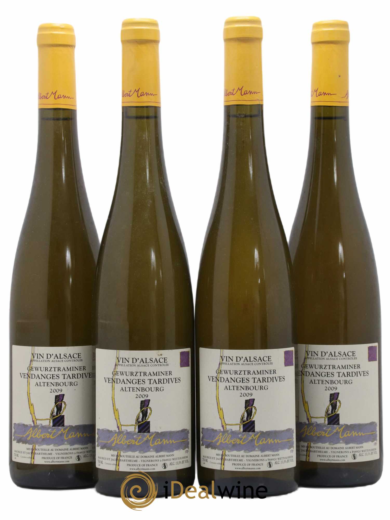 Alsace Gewurztraminer Vendanges Tardives Altenbourg Albert Mann 2009 - Lotto di 4 bottiglie - 0