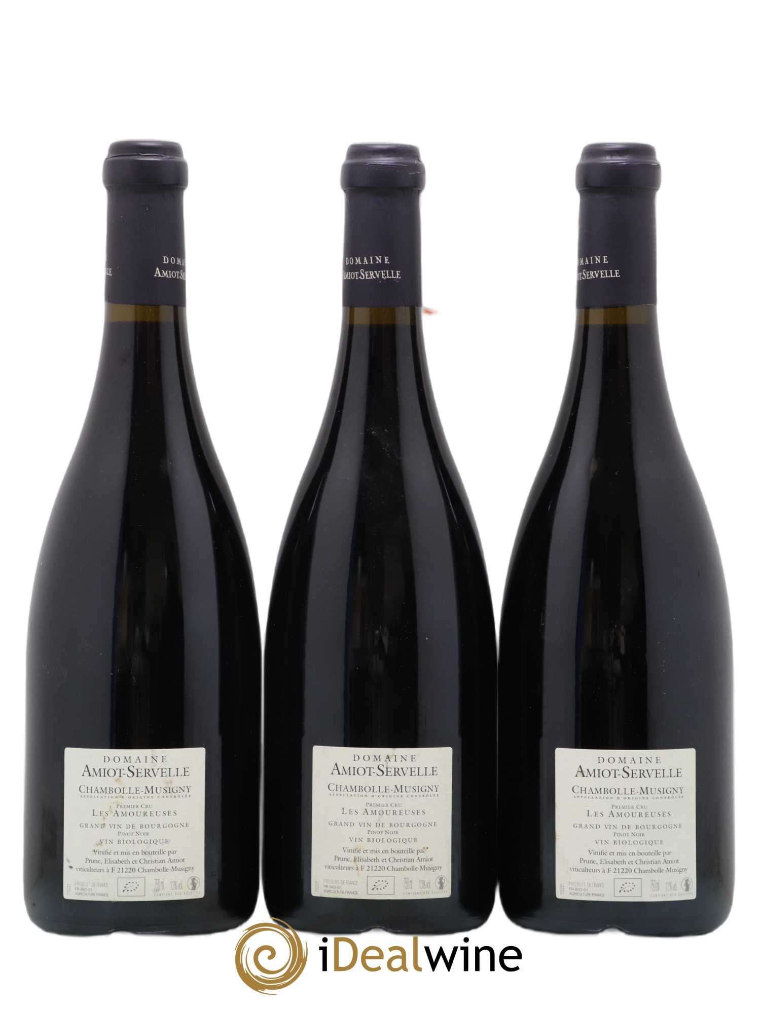 Chambolle-Musigny 1er Cru Les Amoureuses Amiot-Servelle 2016 - Lot of 3 bottles - 1
