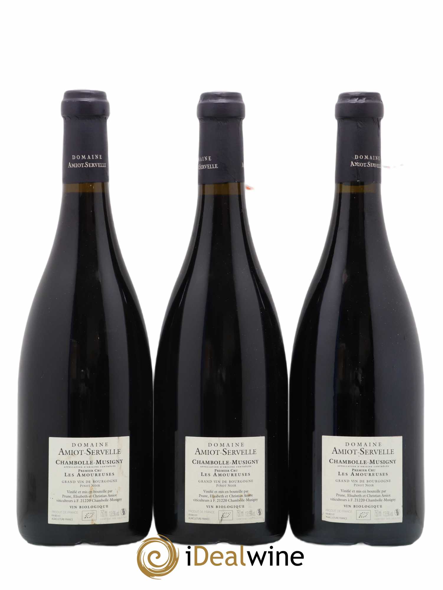Chambolle-Musigny 1er Cru Les Amoureuses Amiot-Servelle 2015 - Lot of 3 bottles - 1
