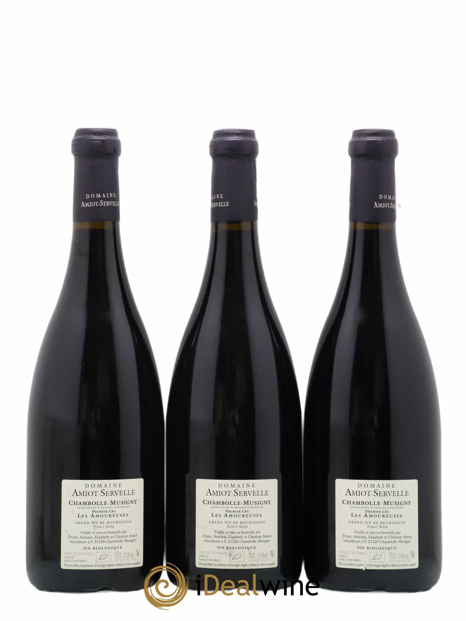 Chambolle-Musigny 1er Cru Les Amoureuses Amiot-Servelle 2020 - Lot of 3 bottles - 1