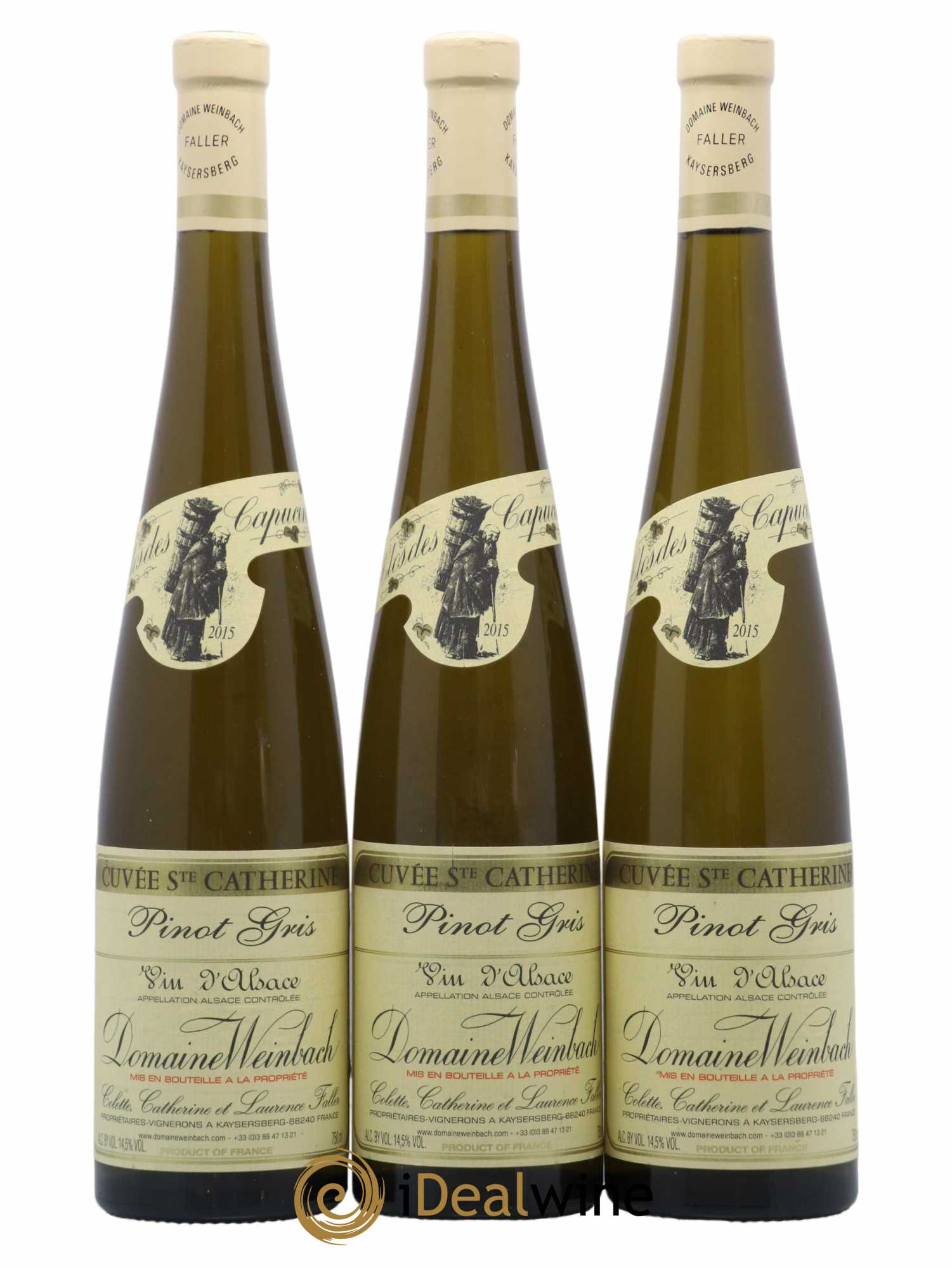 Alsace Pinot Gris Cuvée Sainte Catherine Weinbach (Domaine) 2015 - Lot de 3 bouteilles - 0
