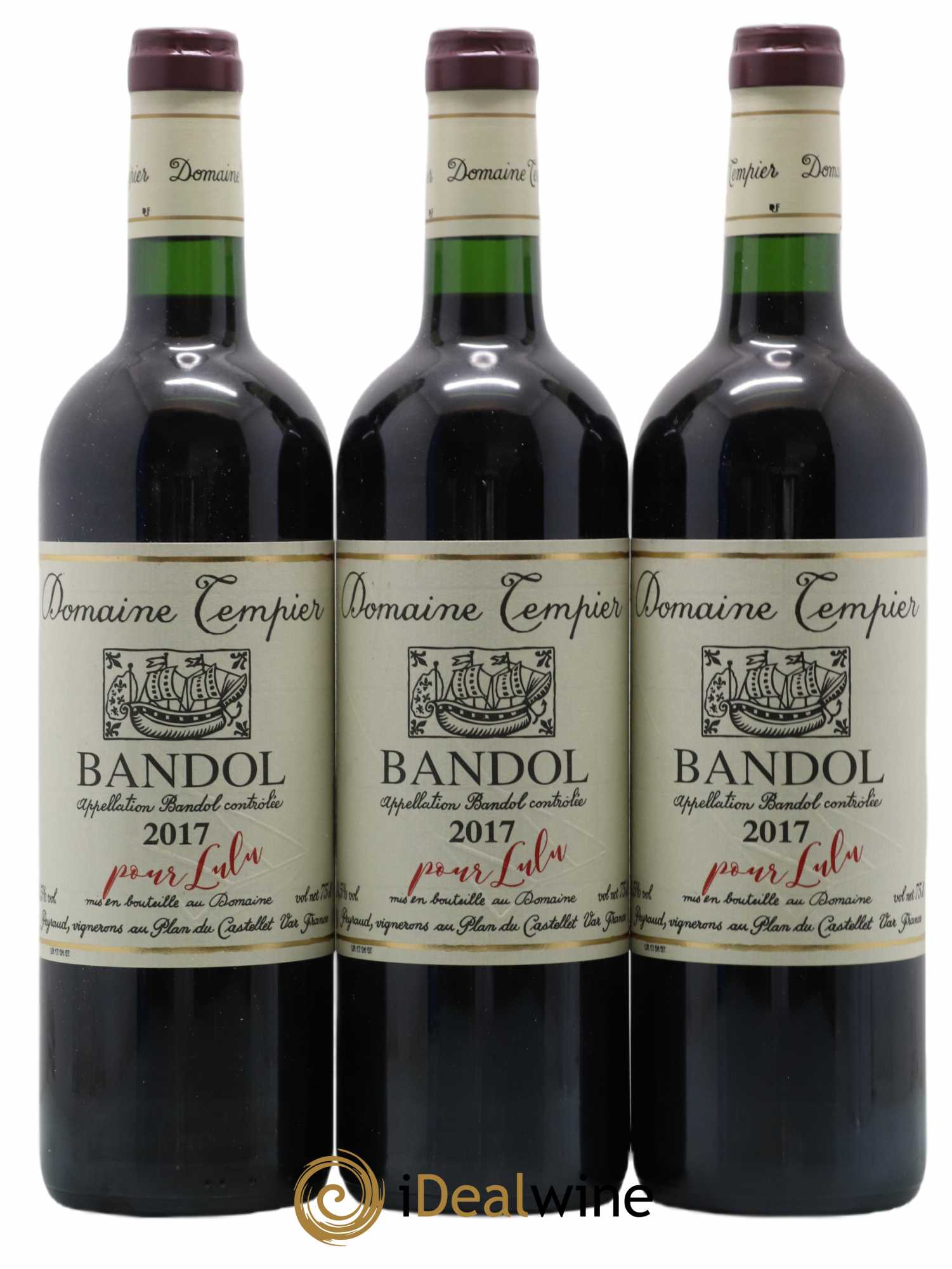 Bandol Domaine Tempier Lulu et Lucien Famille Peyraud 2017 - Lot de 3 bouteilles - 0