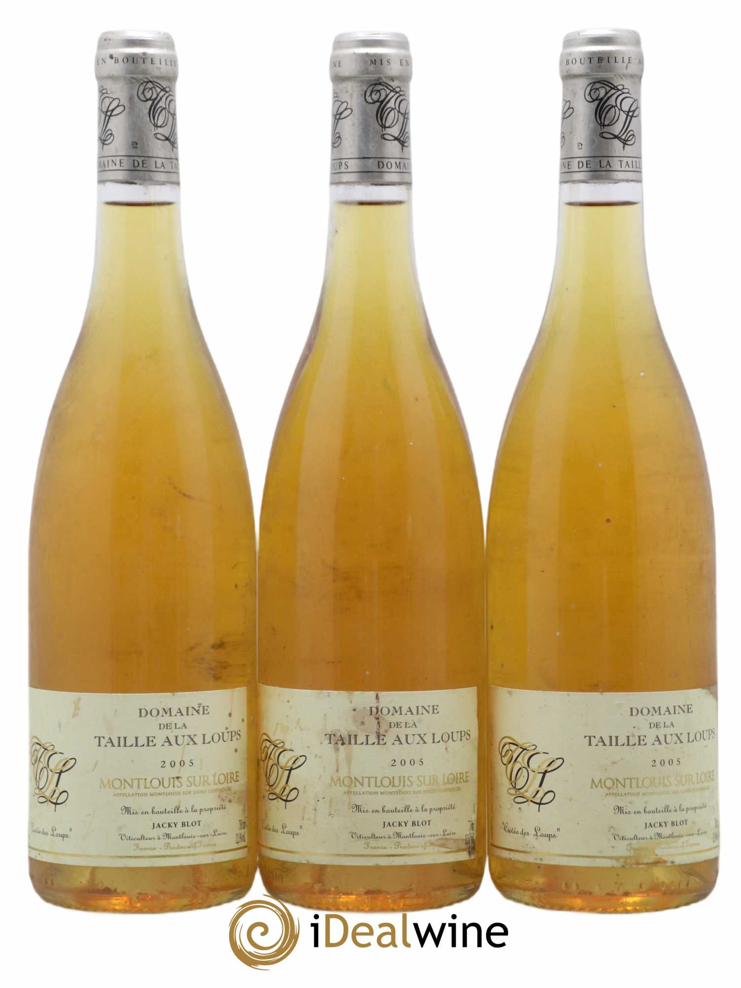 Montlouis-sur-Loire Cuvée des Loups La Taille aux Loups - Jacky Blot 2005 - Lot de 3 bouteilles - 0