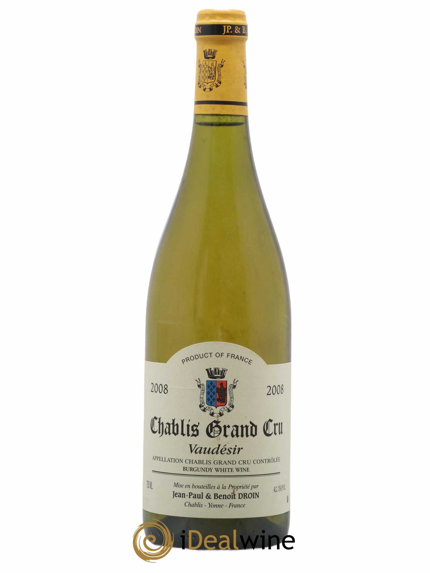 Chablis Grand Cru Vaudésir Jean-Paul & Benoît Droin (Domaine) 2008 - Lot de 1 bouteille - 0