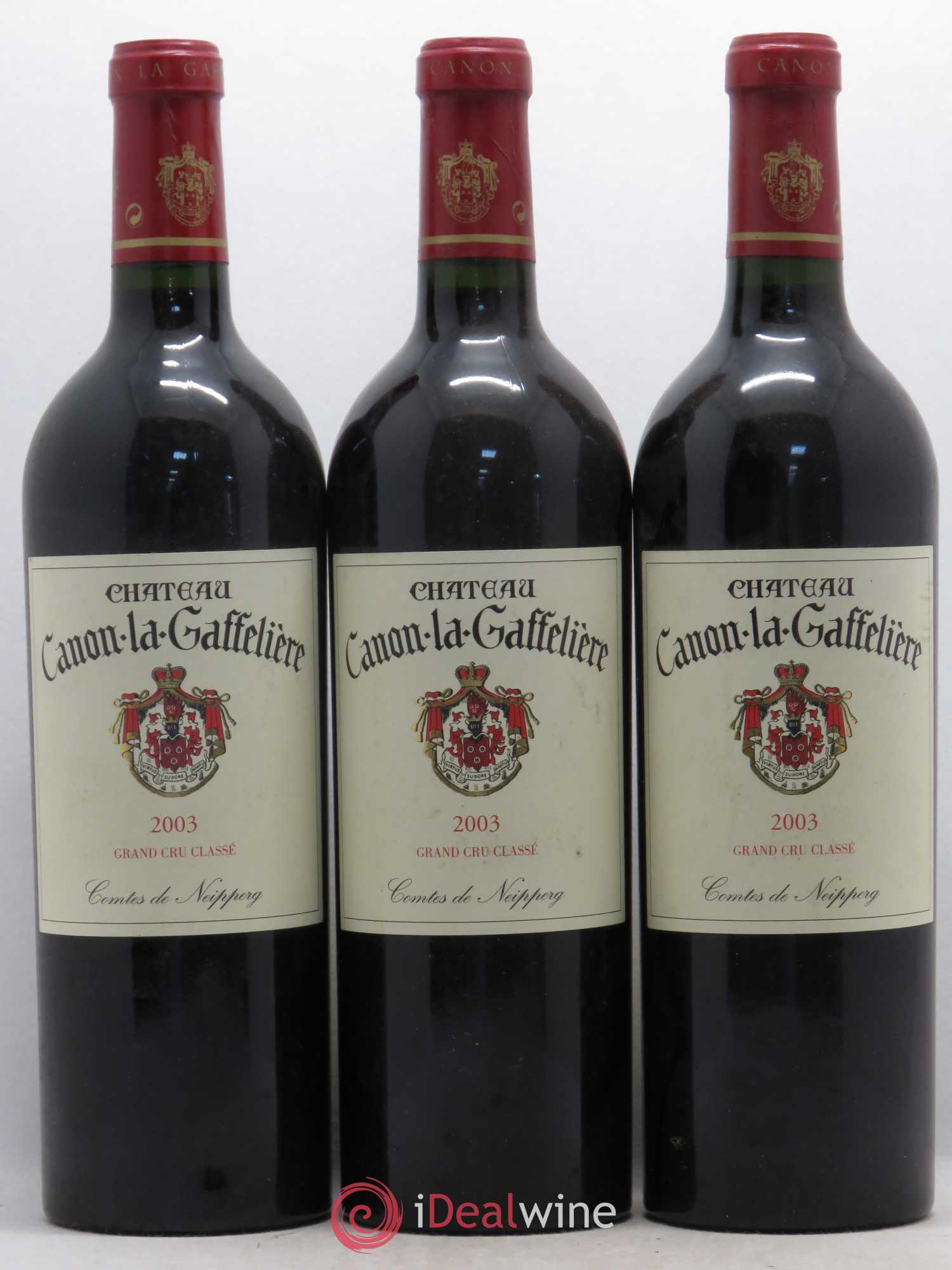 Château Canon la Gaffelière 1er Grand Cru Classé B 2003 - Lot de 3 bouteilles - 0
