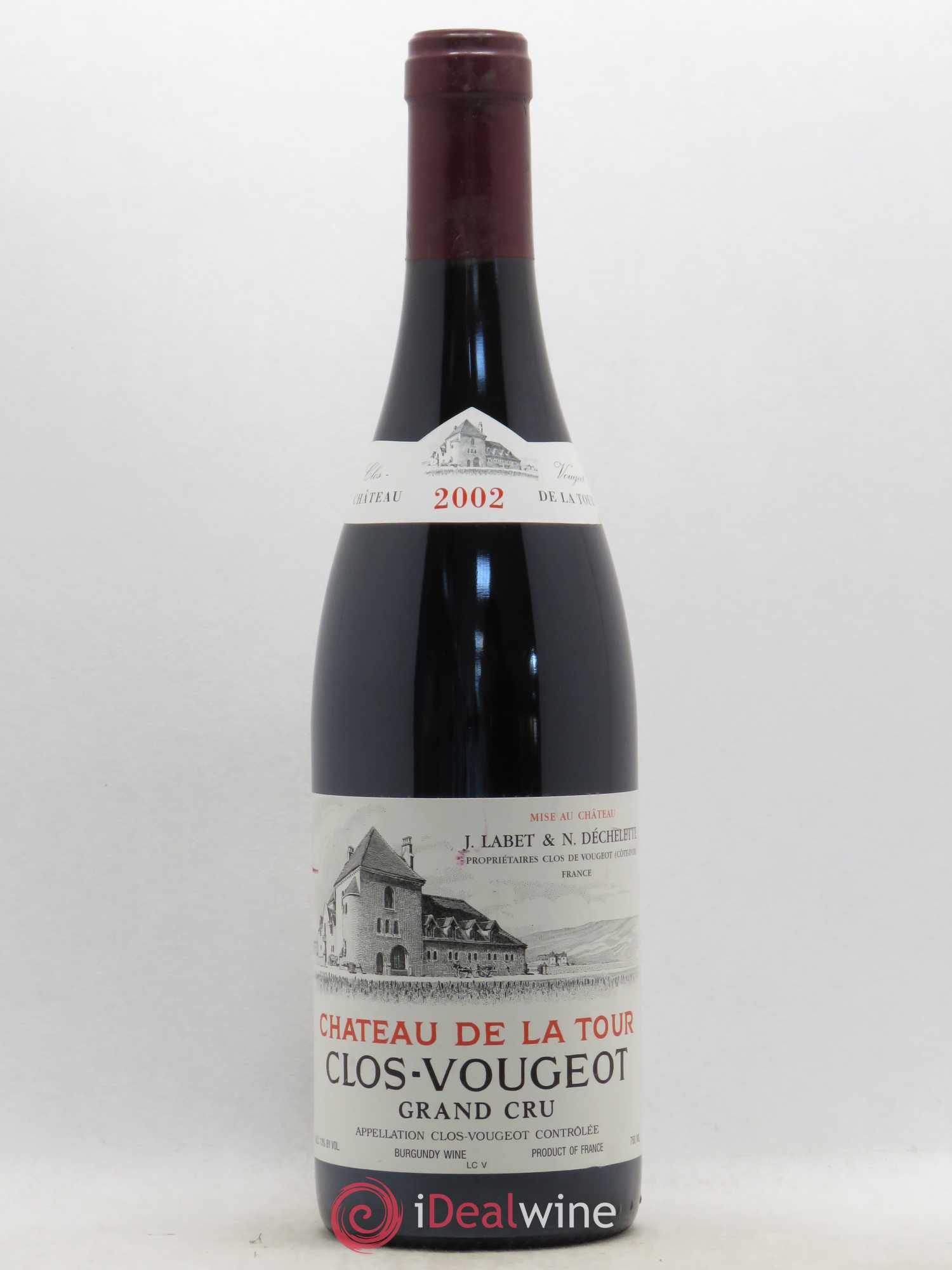 Clos de Vougeot Grand Cru Chateau de la Tour Domaine Labet 2002 - Posten von 1 Flasche - 0