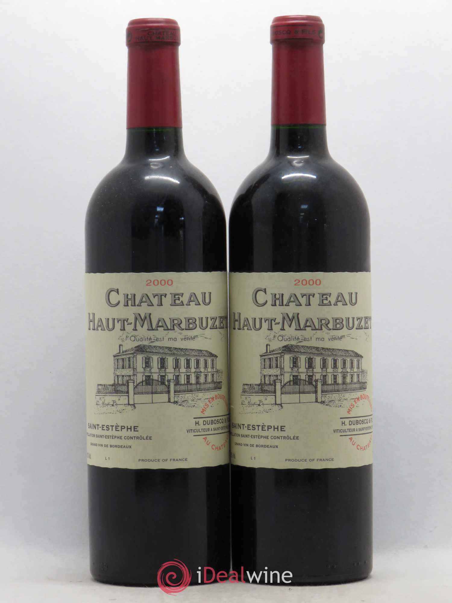 Château Haut Marbuzet 2000 - Lot de 2 bouteilles - 0