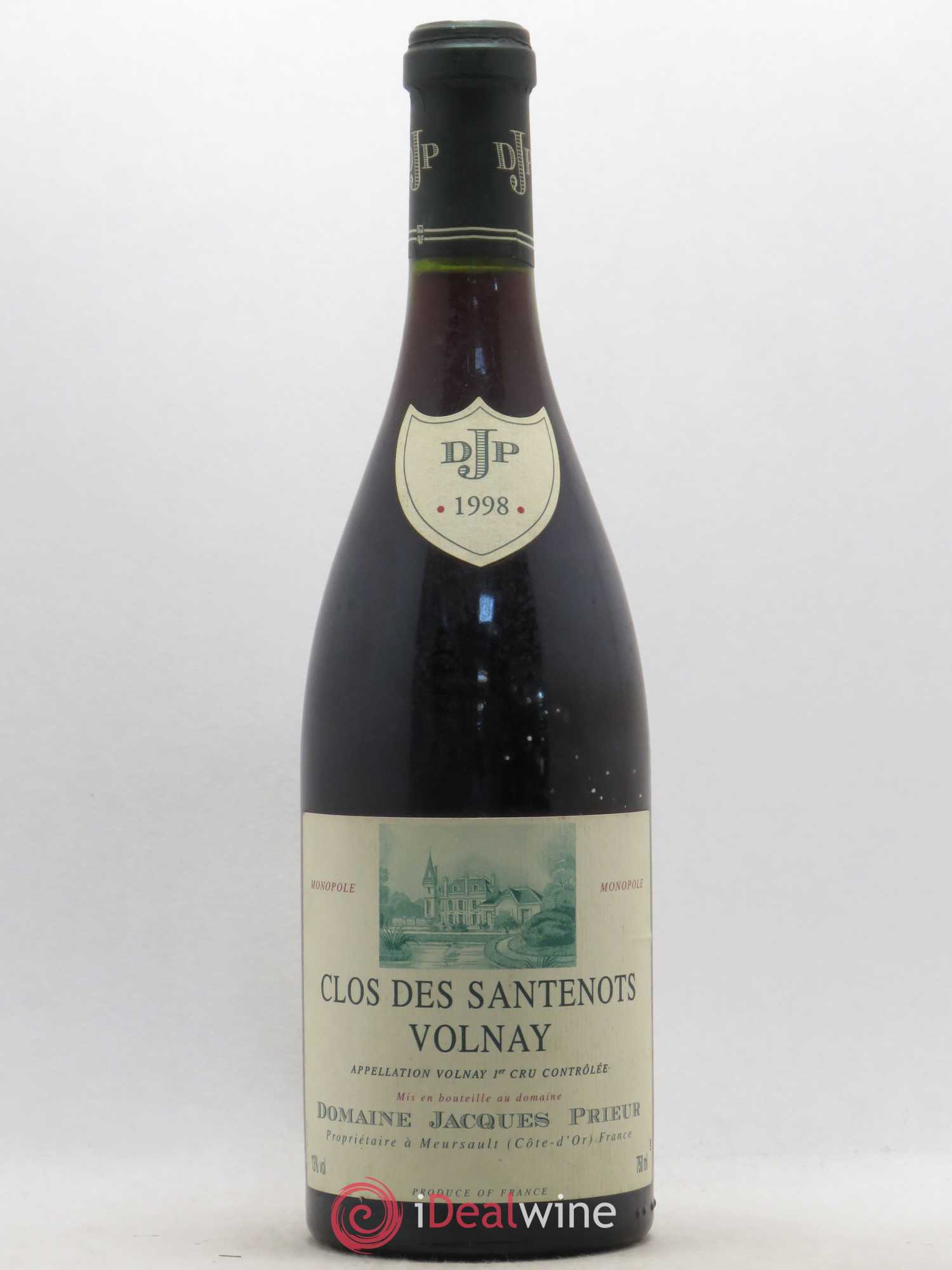 Volnay 1er Cru Clos des Santenots Jacques Prieur (Domaine) 1998 - Lot de 1 bouteille - 0