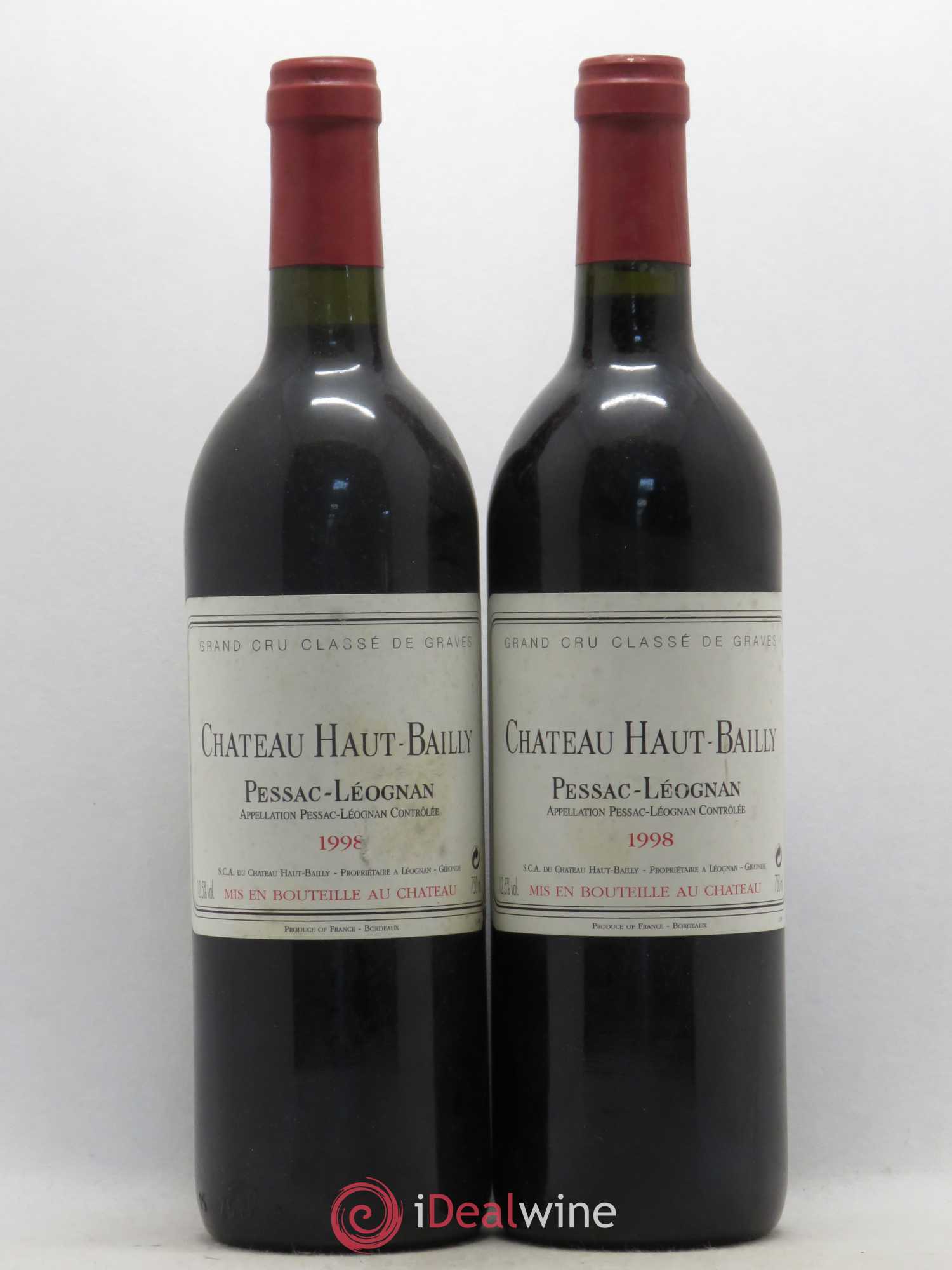 Château Haut-Bailly Cru Classé de Graves 1998 - Lot de 2 bouteilles - 0