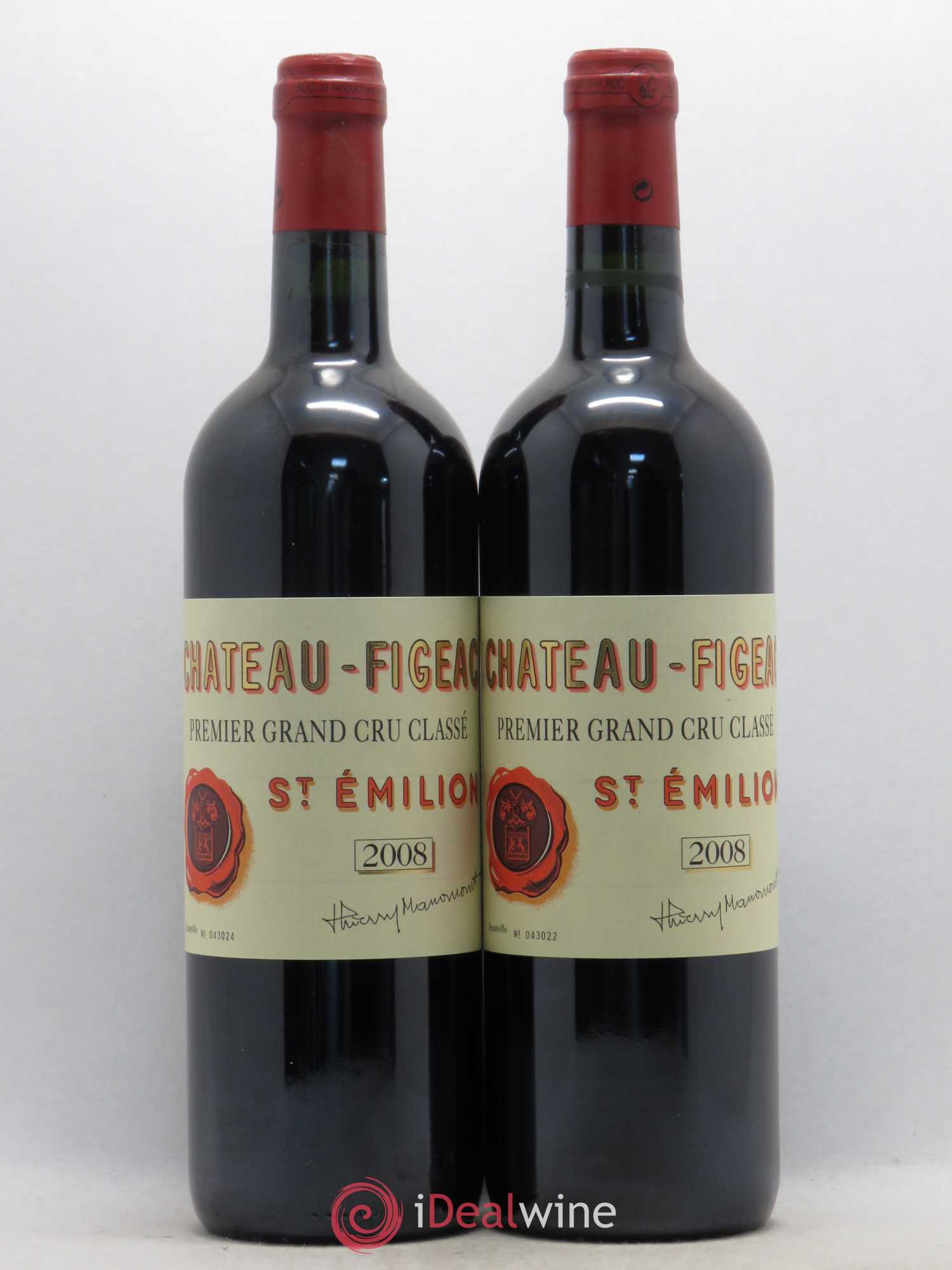 Château Figeac 1er Grand Cru Classé A 2008 - Lot de 2 bouteilles - 0