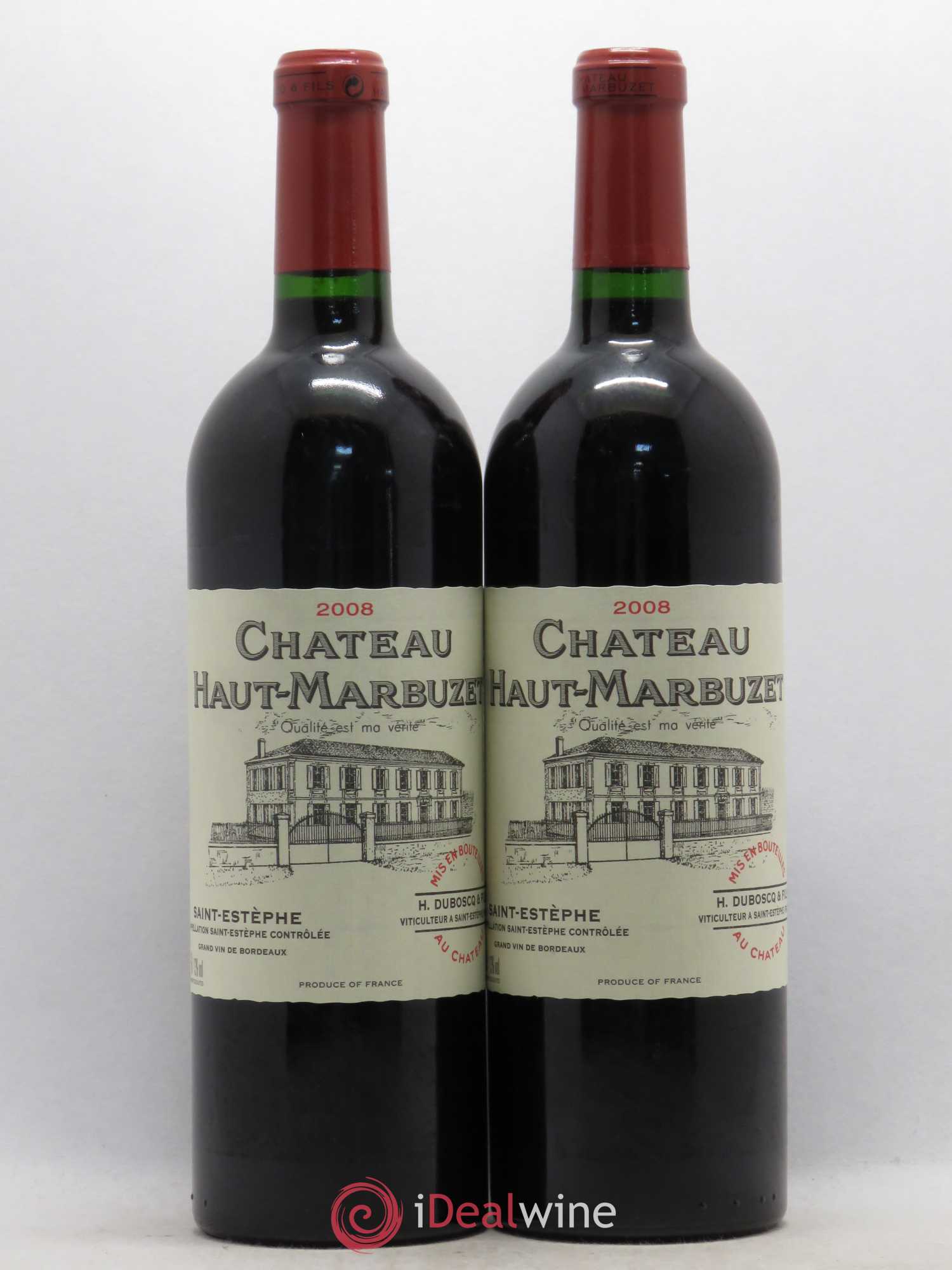 Château Haut Marbuzet 2008 - Lot de 2 bouteilles - 0