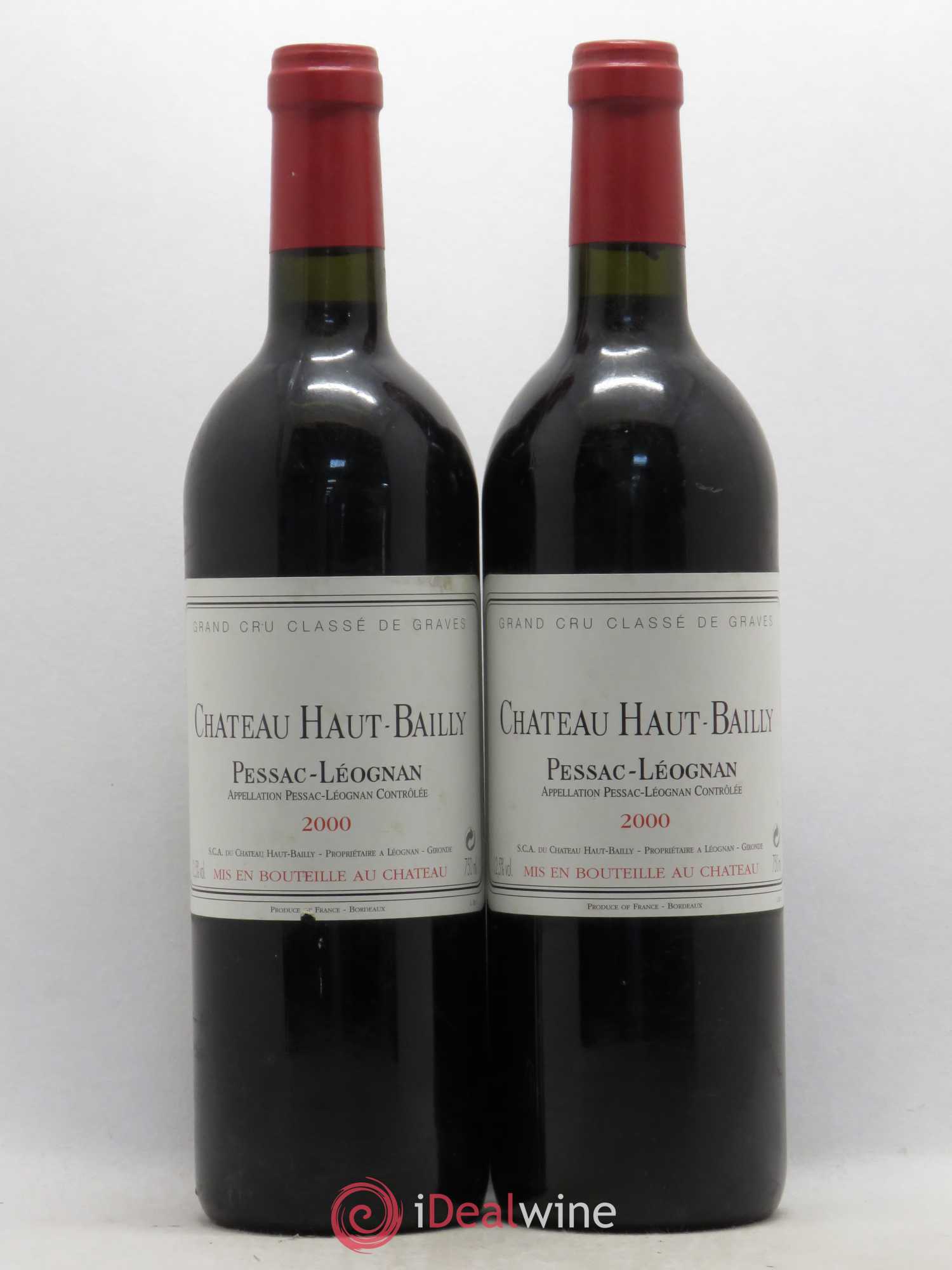 Château Haut-Bailly Cru Classé de Graves 2000 - Lot de 2 bouteilles - 0