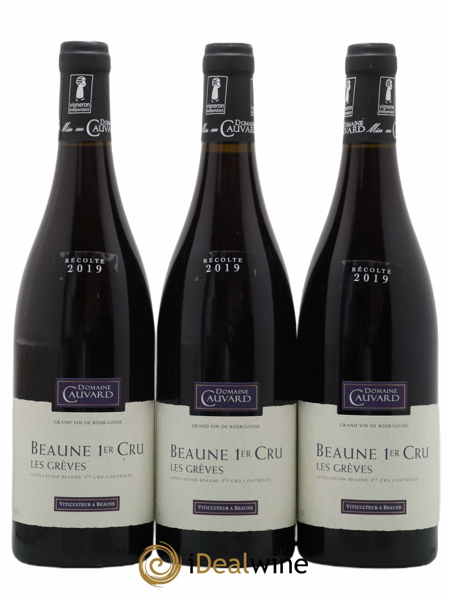 Beaune 1er Cru Greves Domaine Cauvard 2019 - Lot de 3 bouteilles - 0